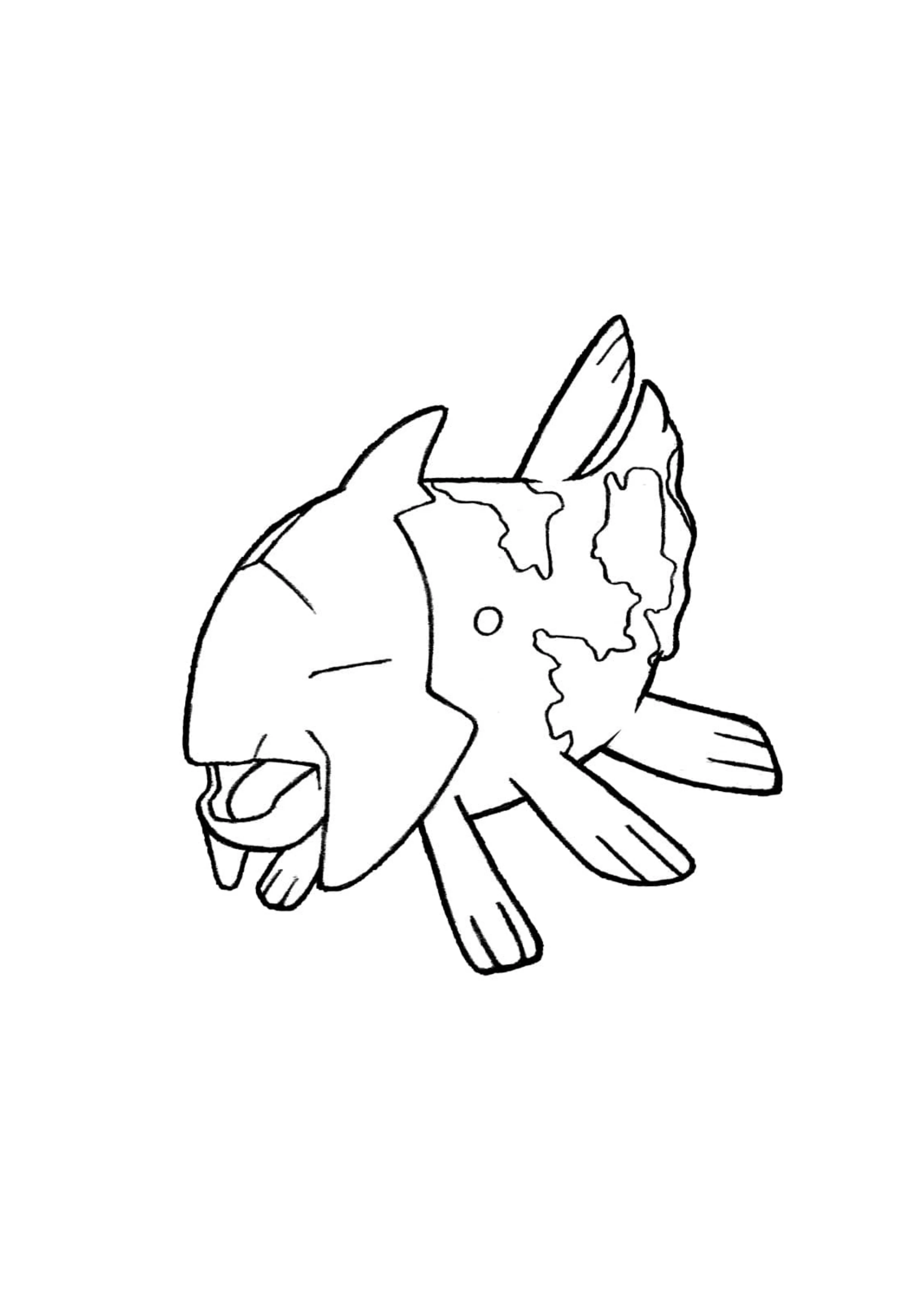 Coloriage Relicanth (A4) à imprimer