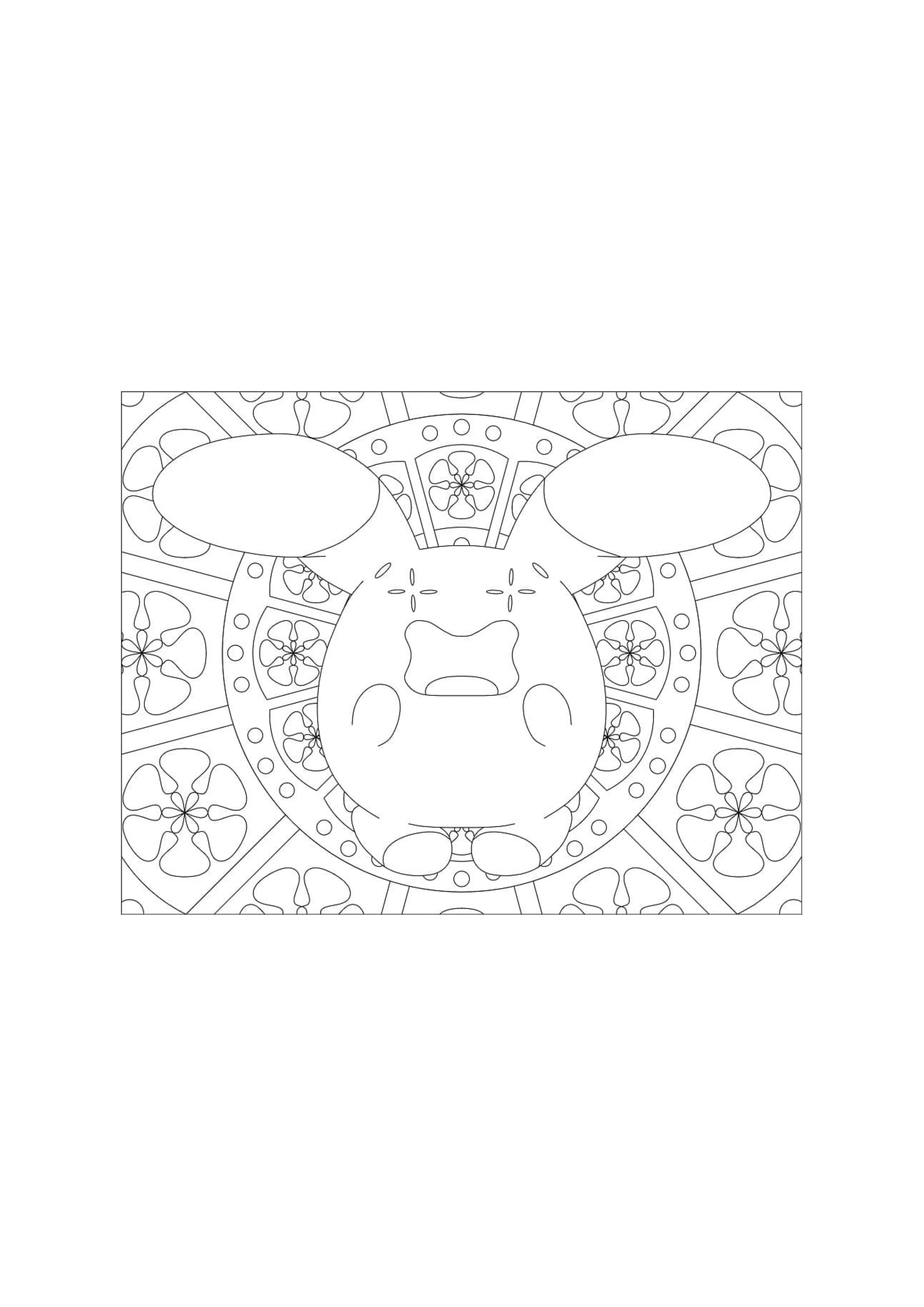 Whismur coloring page (A4) to print