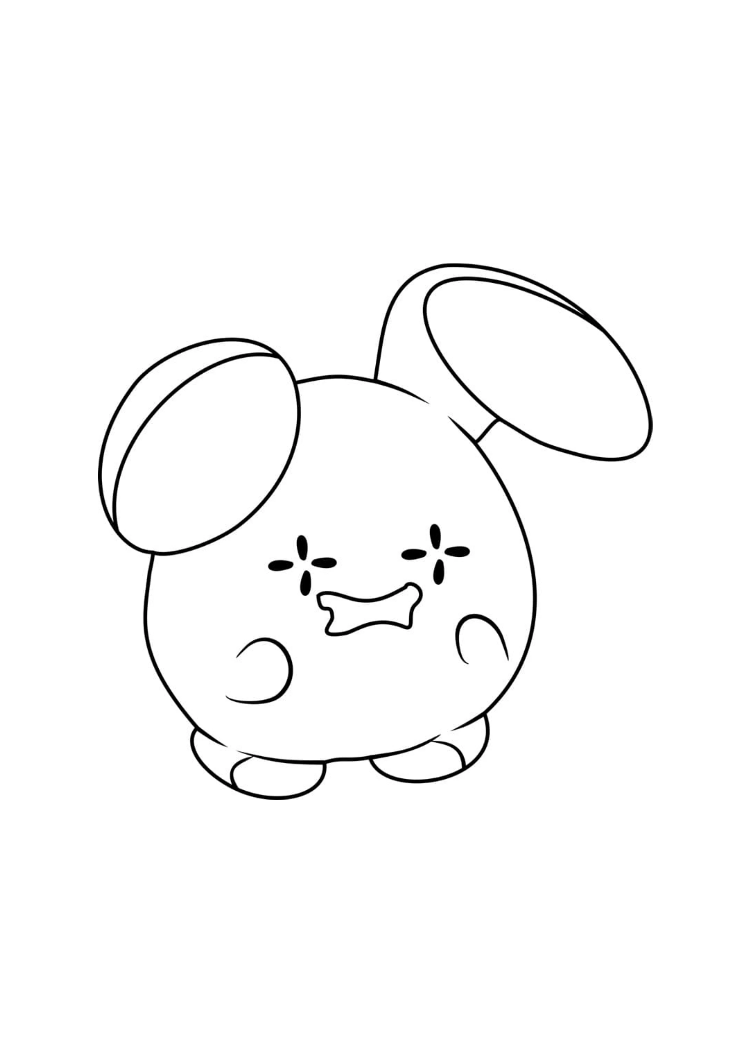 Whismur coloring page (A4) to print