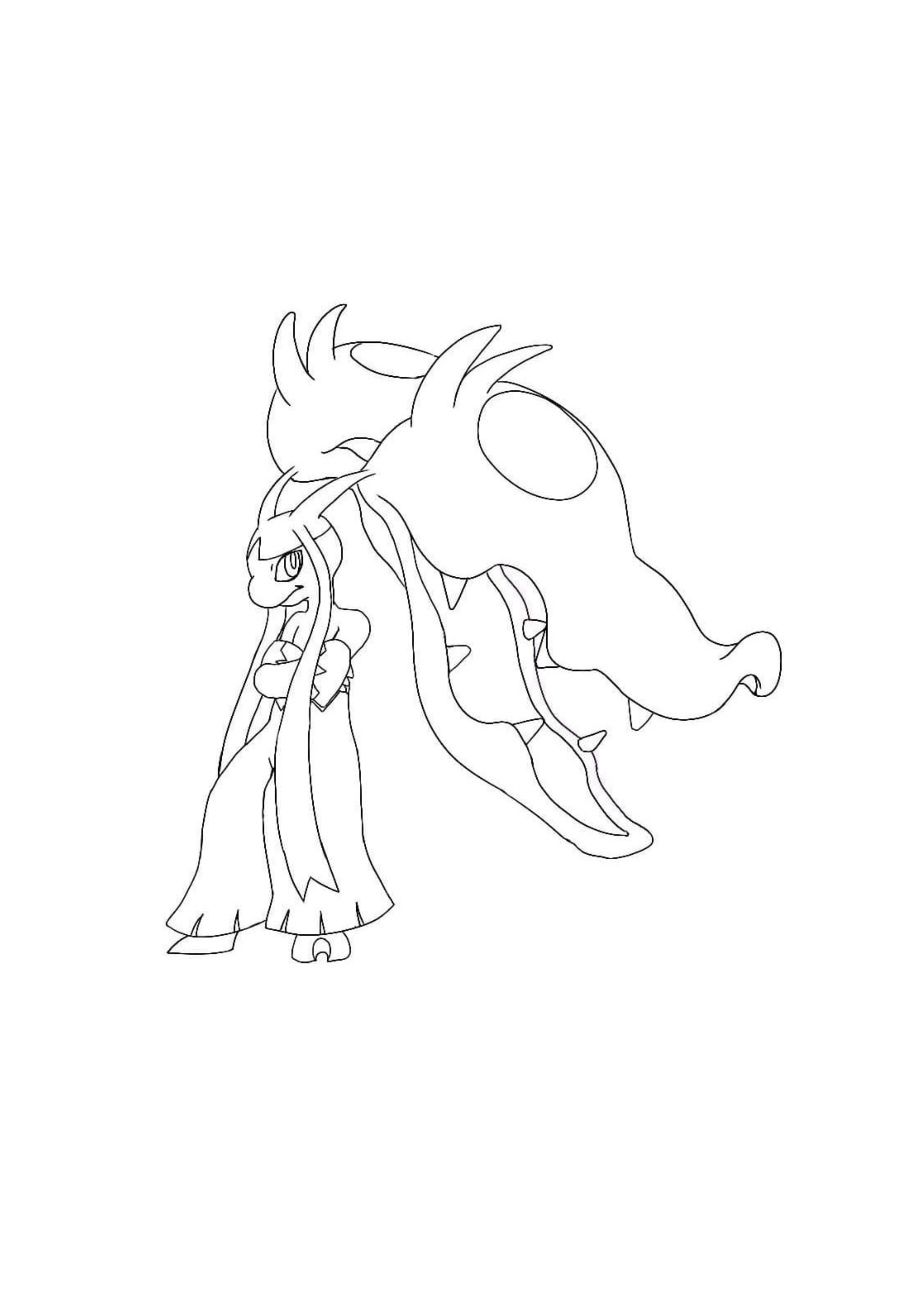 Página para colorear Mawile (A4) para imprimir