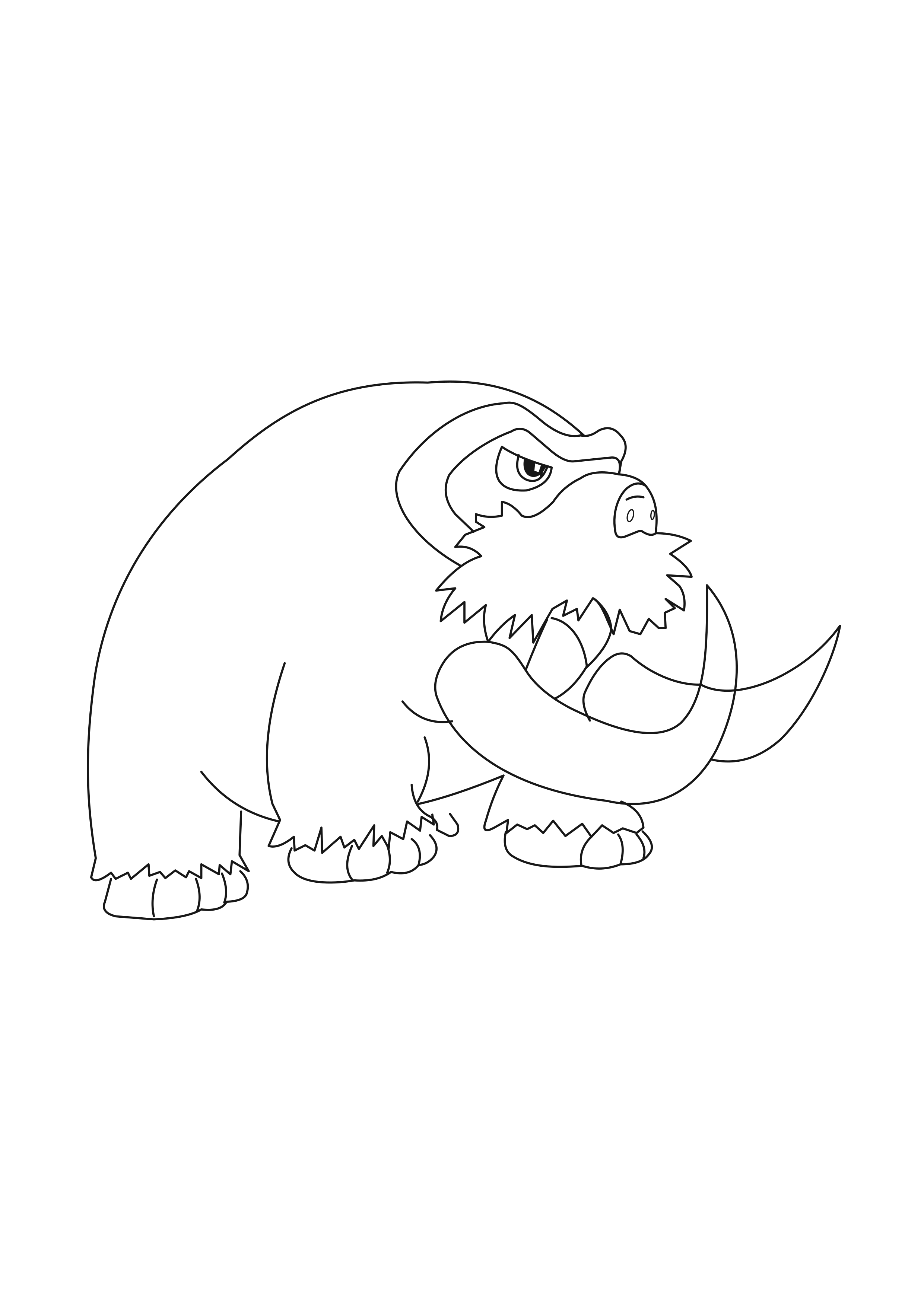 Página para colorear Mamoswine (A4) para imprimir
