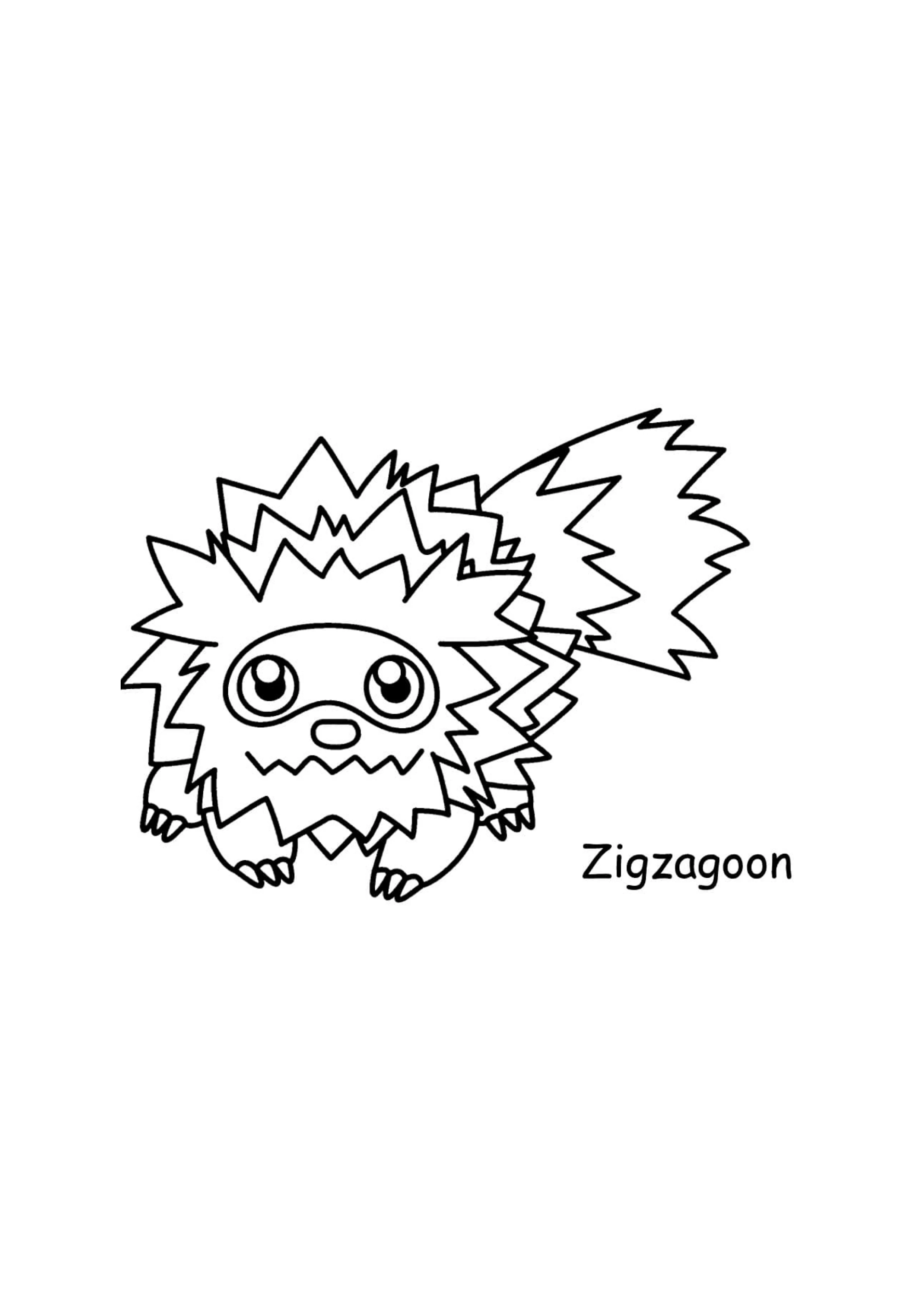 Zigzagoon coloring page (A4) to print