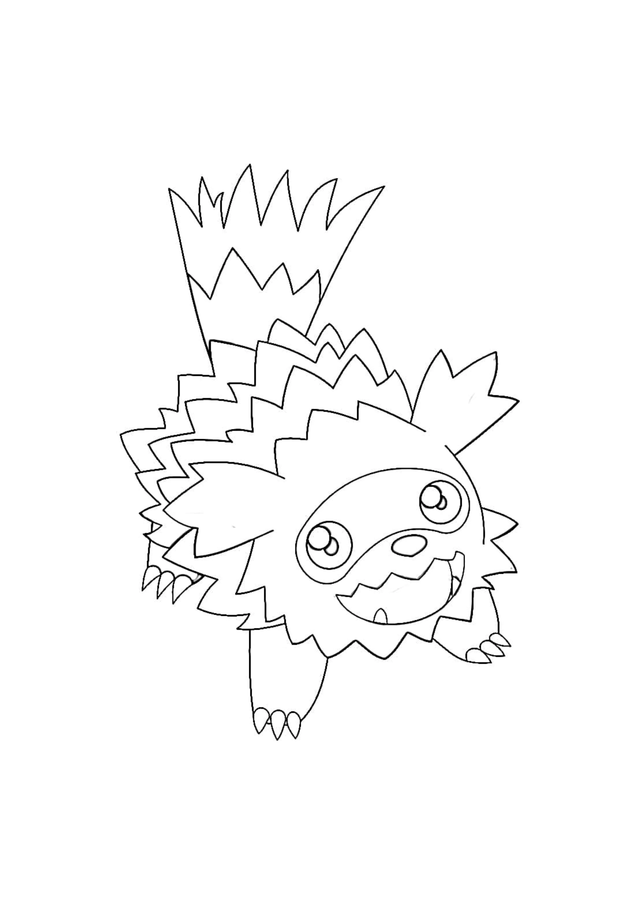 Zigzagoon coloring page (A4) to print