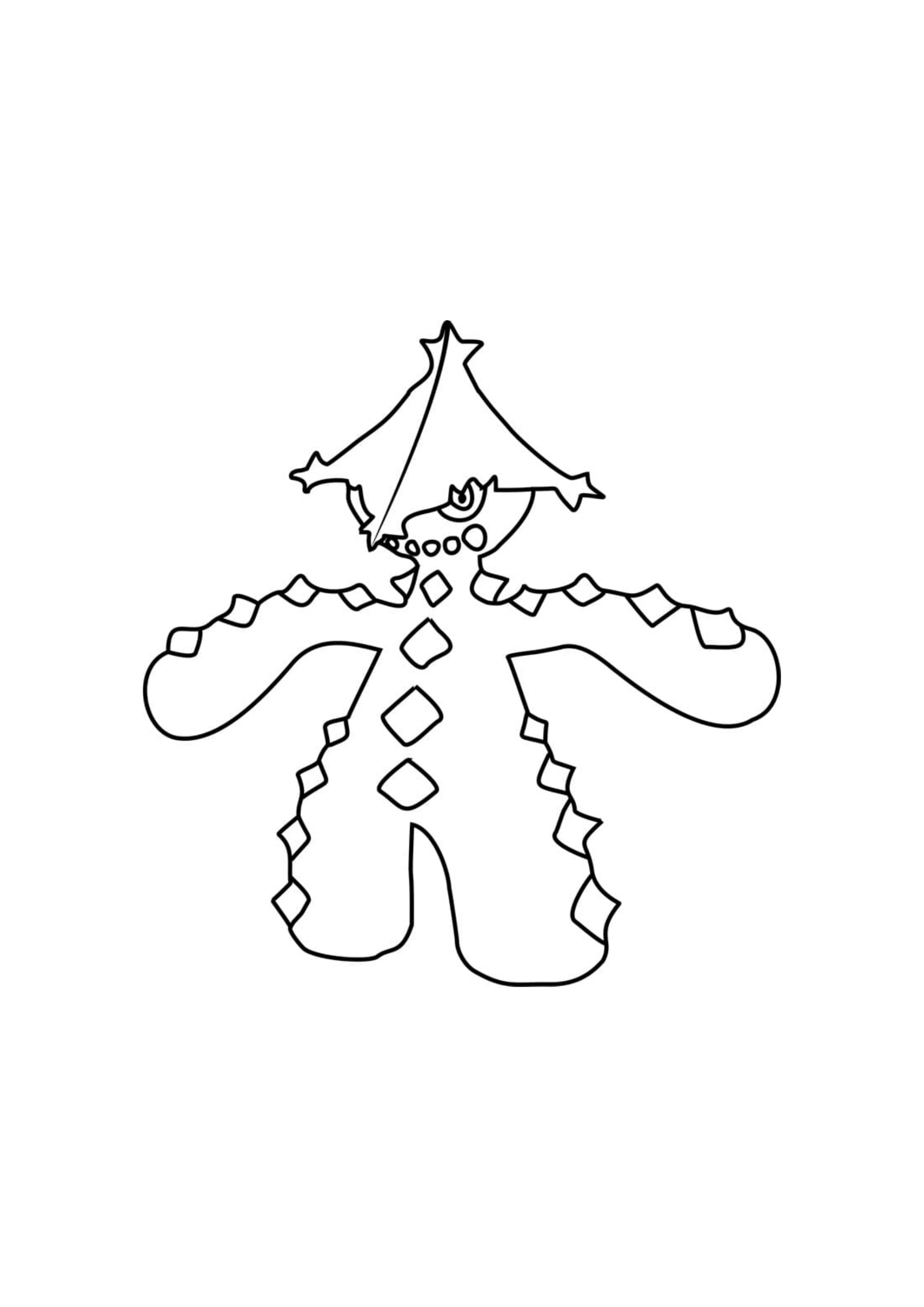 Cacturne coloring page (A4) to print