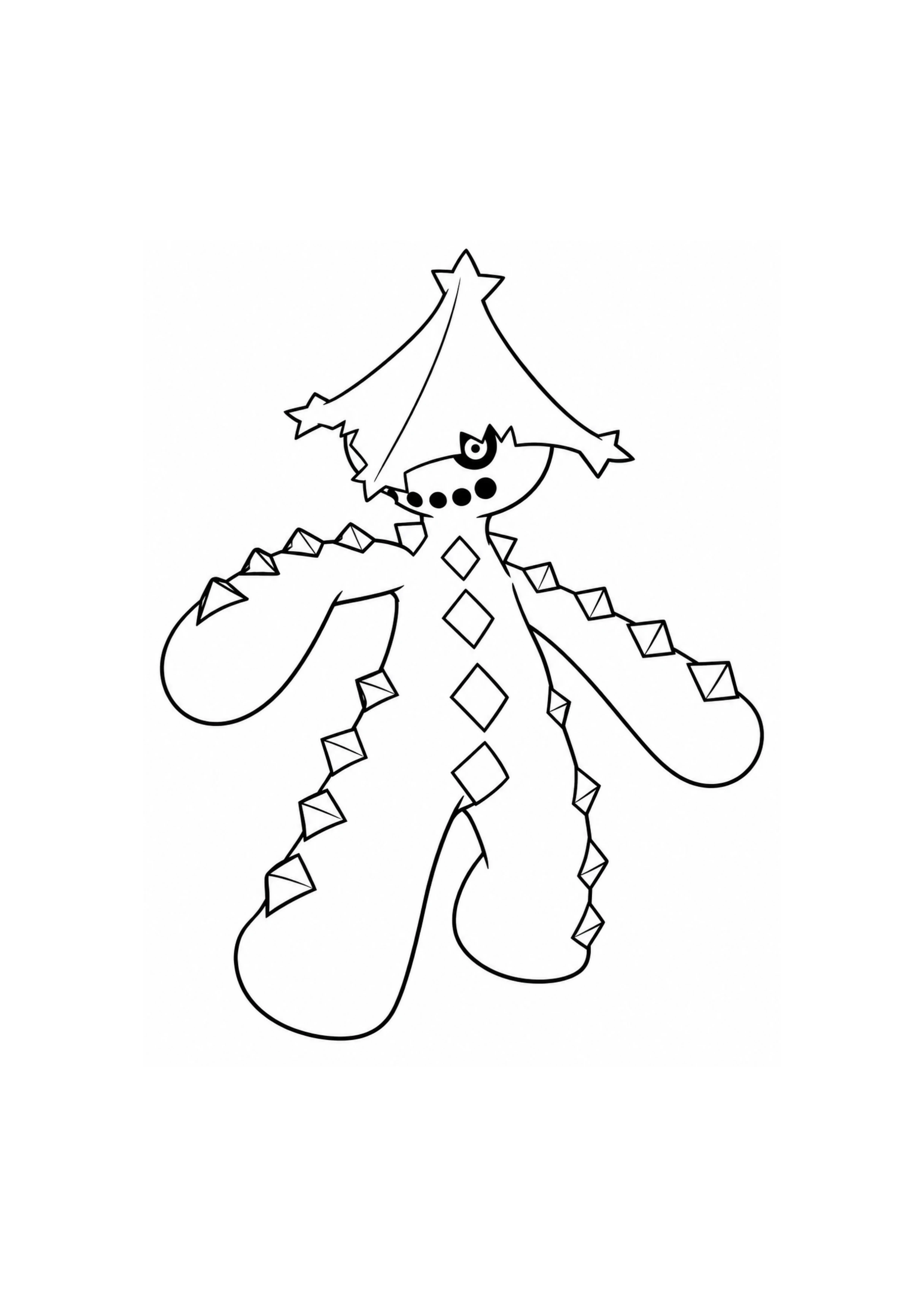 Cacturne coloring page (A4) to print
