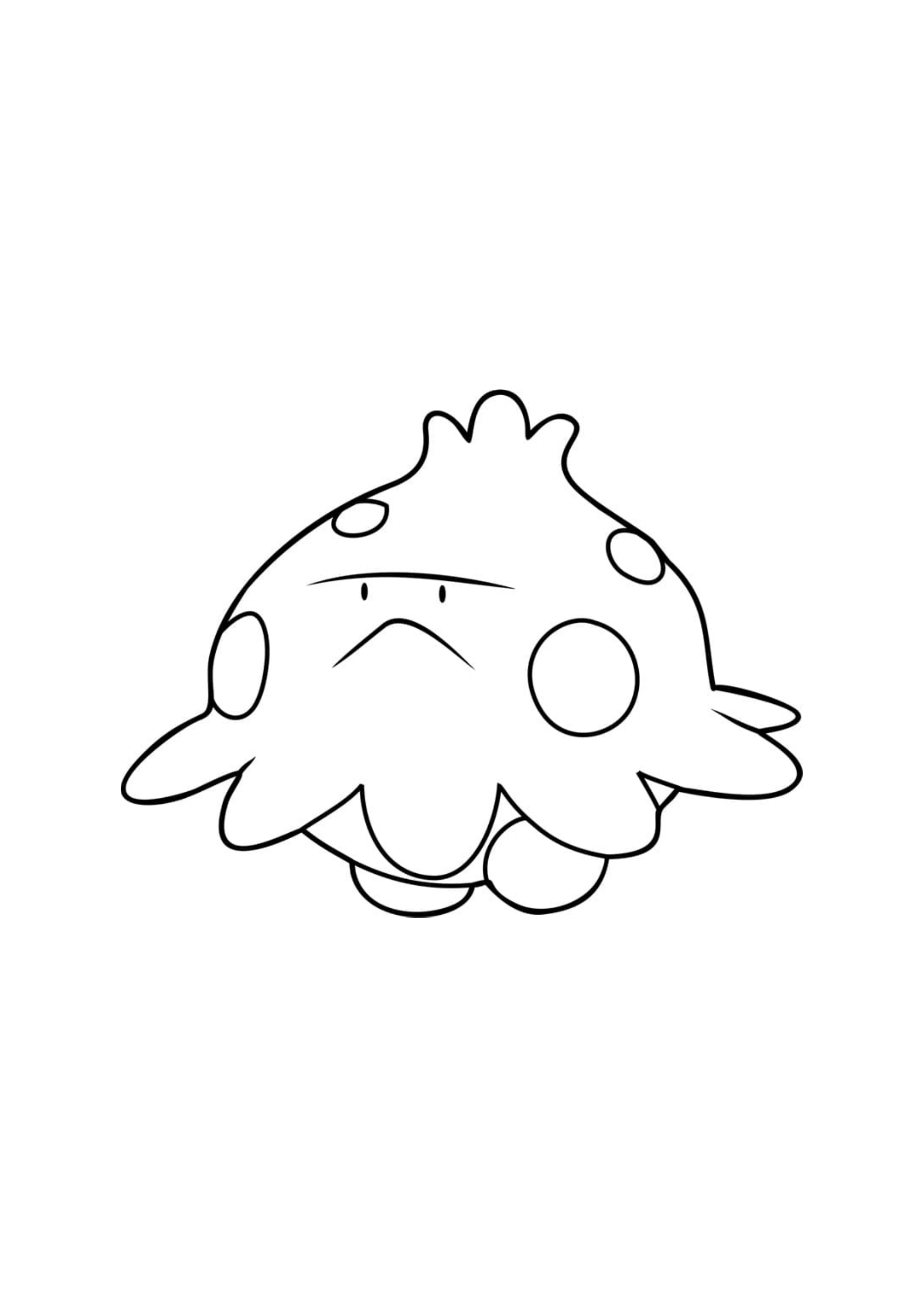 Shroomish coloring page (A4) to print