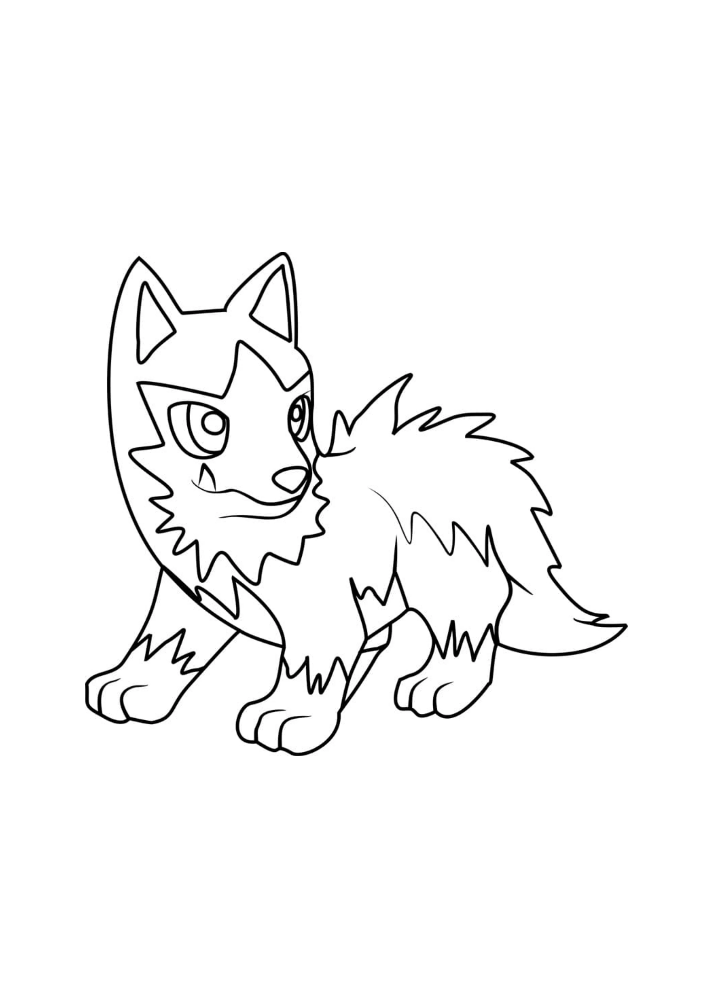 Poochyena coloring page (A4) to print