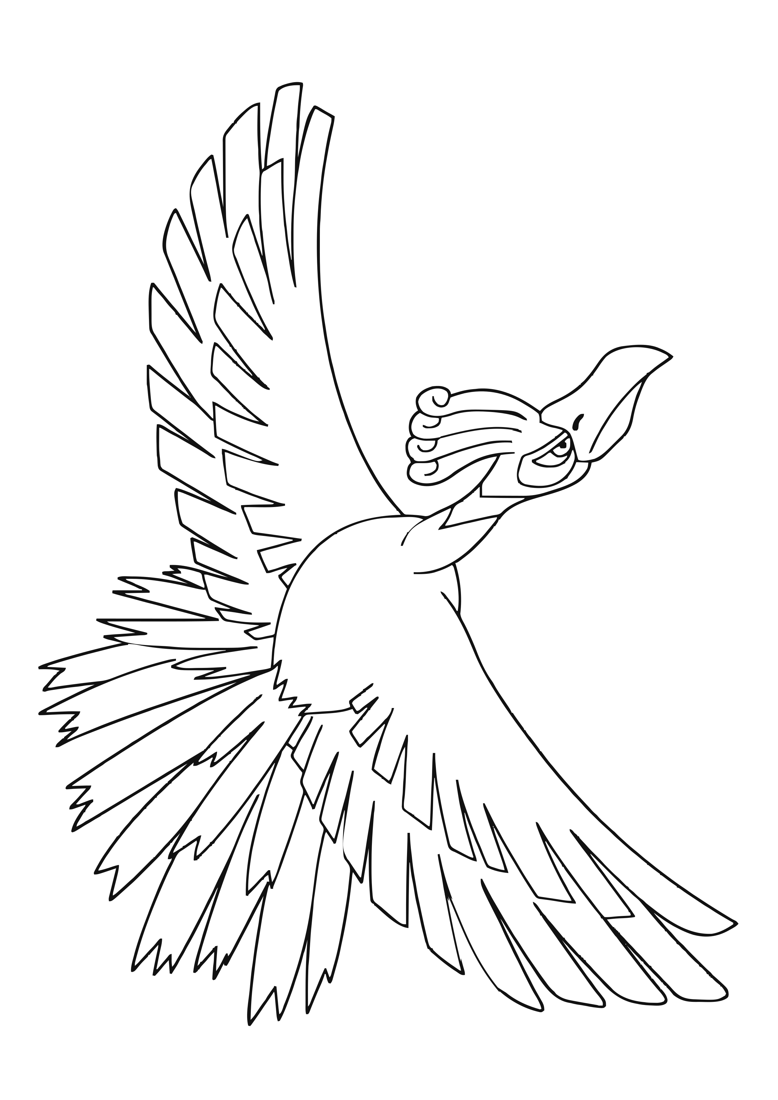 Página para colorear Ho-Oh (A4) para imprimir