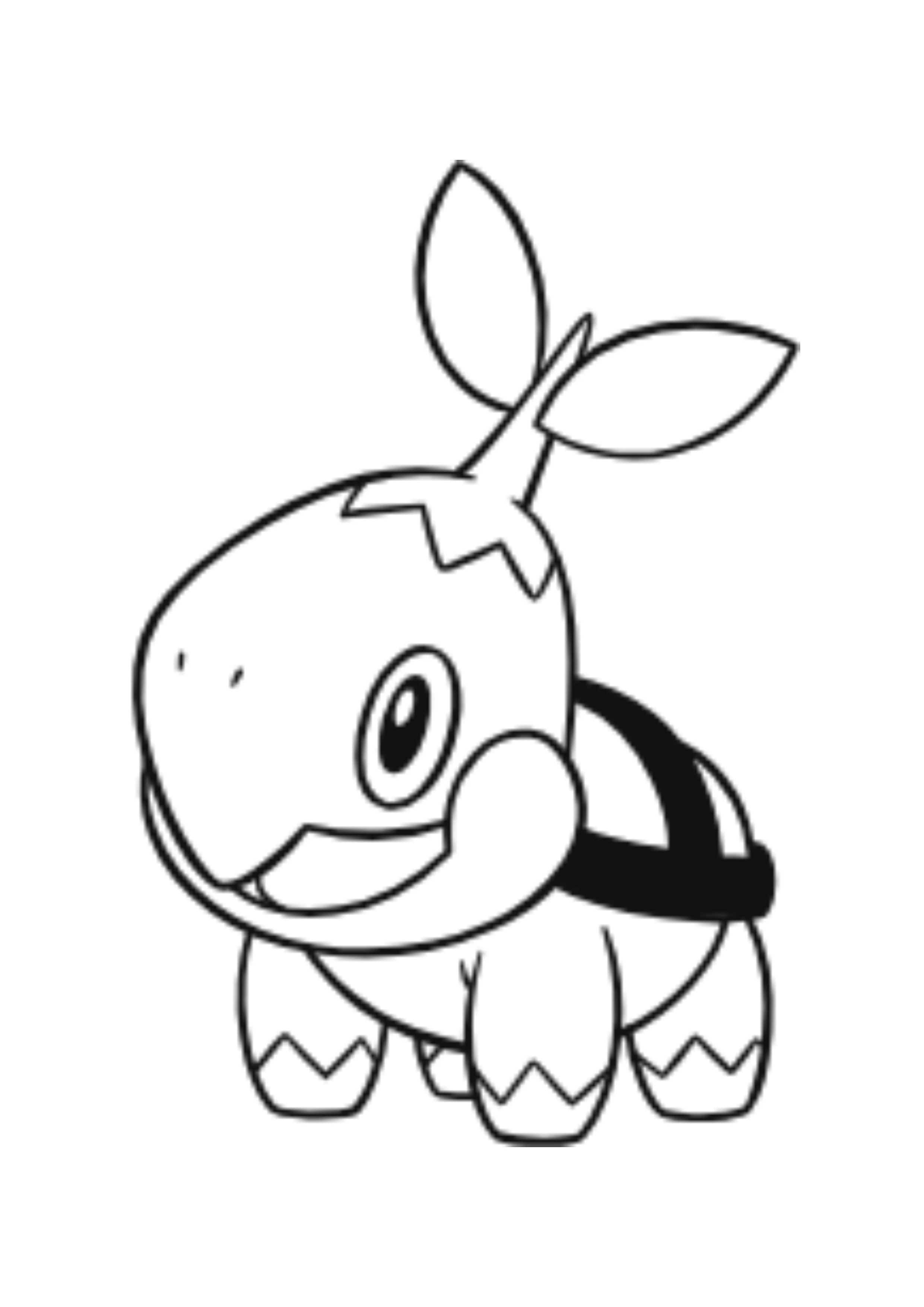 Turtwig coloring page (A4) to print