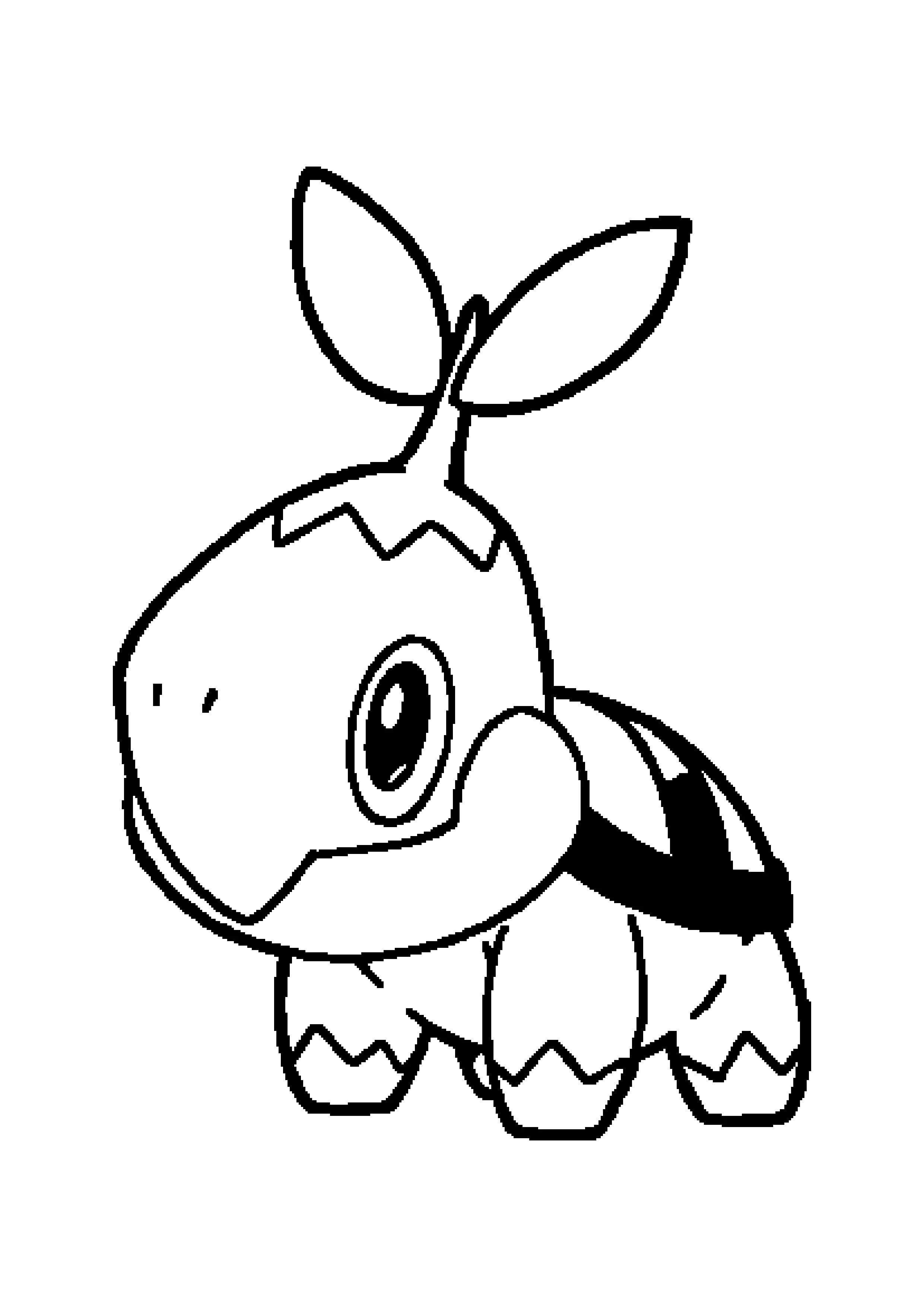 Turtwig coloring page (A4) to print