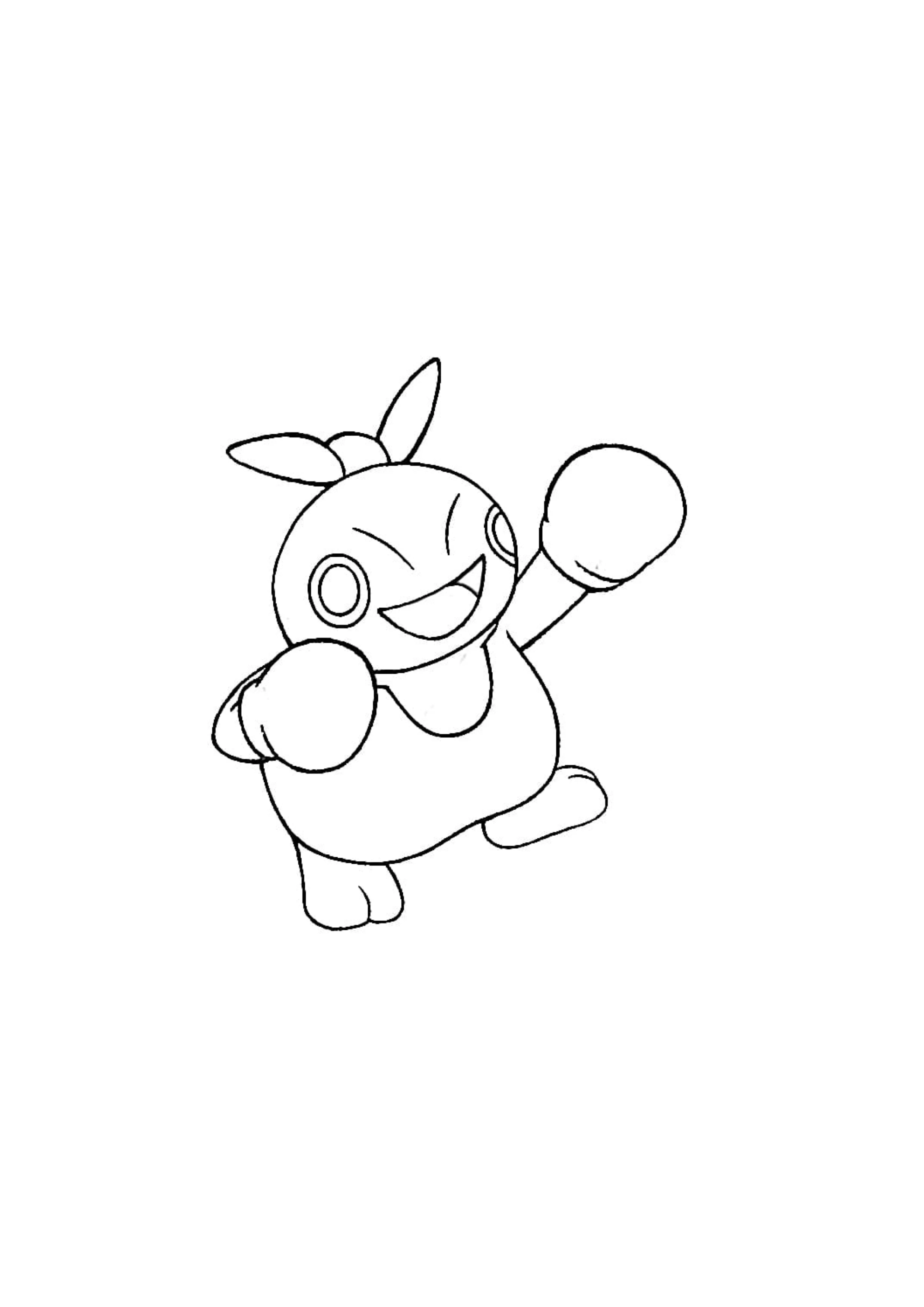 Makuhita coloring page (A4) to print