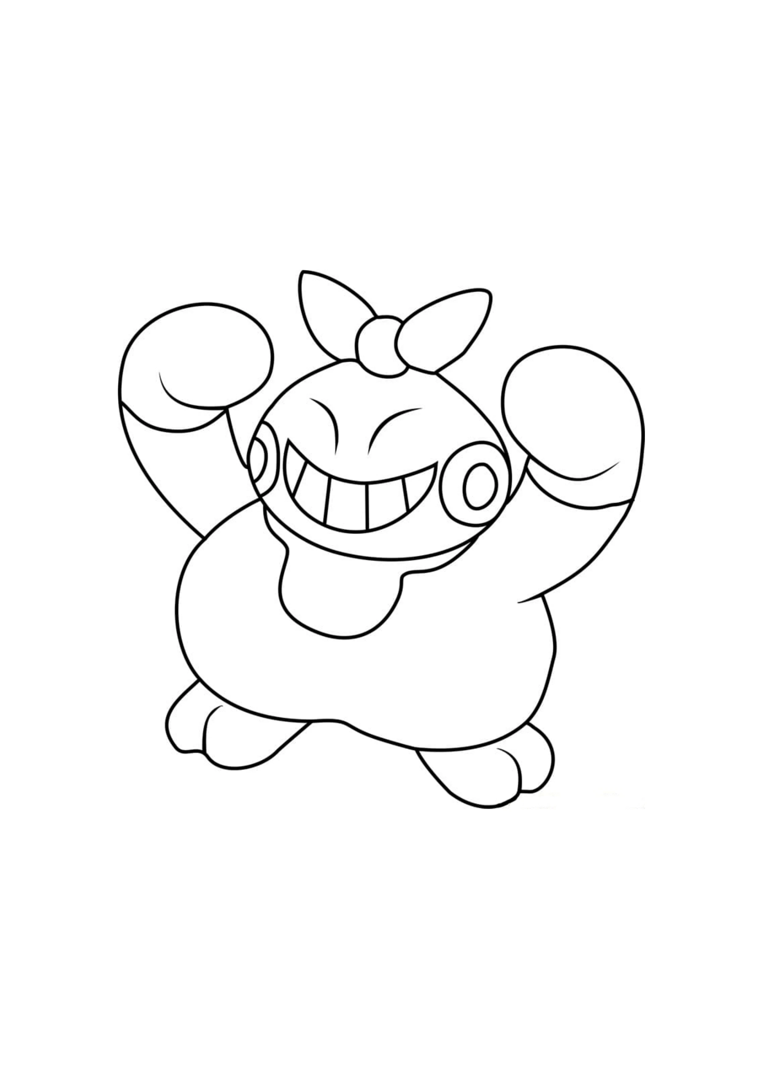 Makuhita coloring page (A4) to print