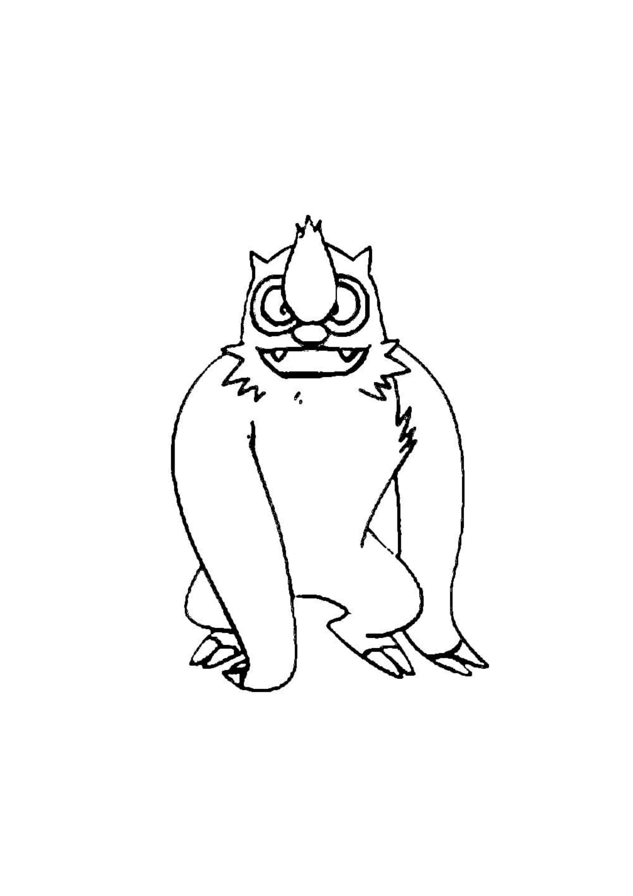 Vigoroth coloring page (A4) to print