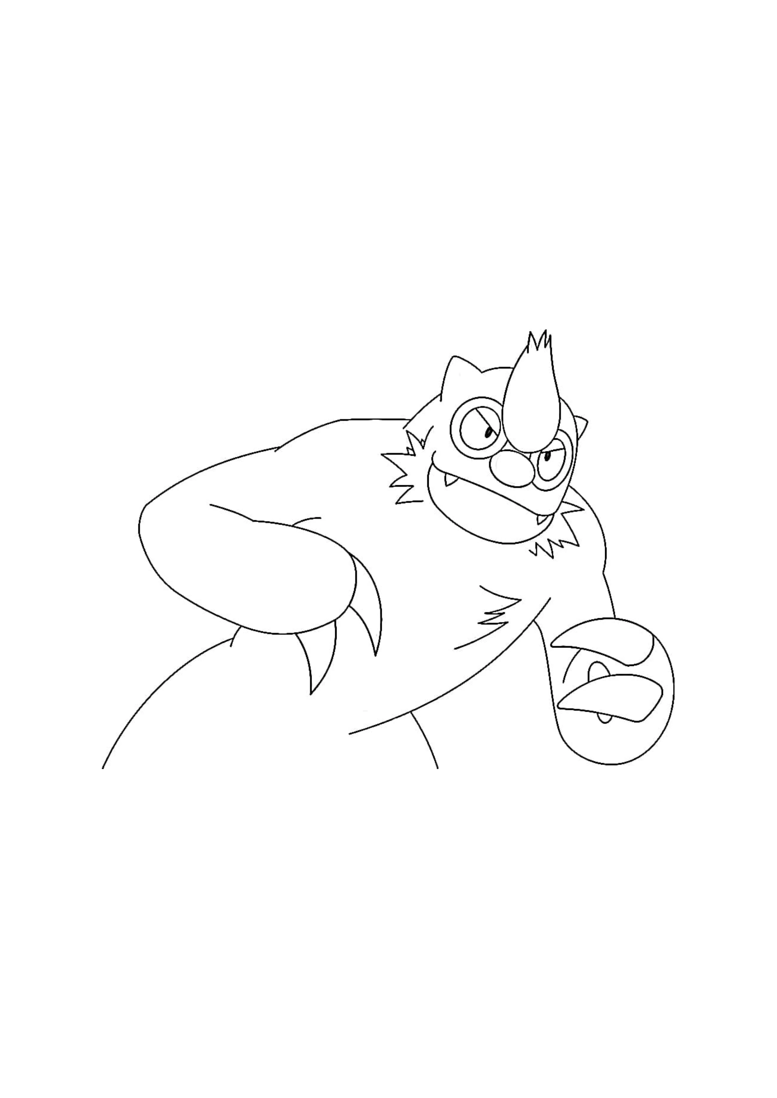 Vigoroth coloring page (A4) to print