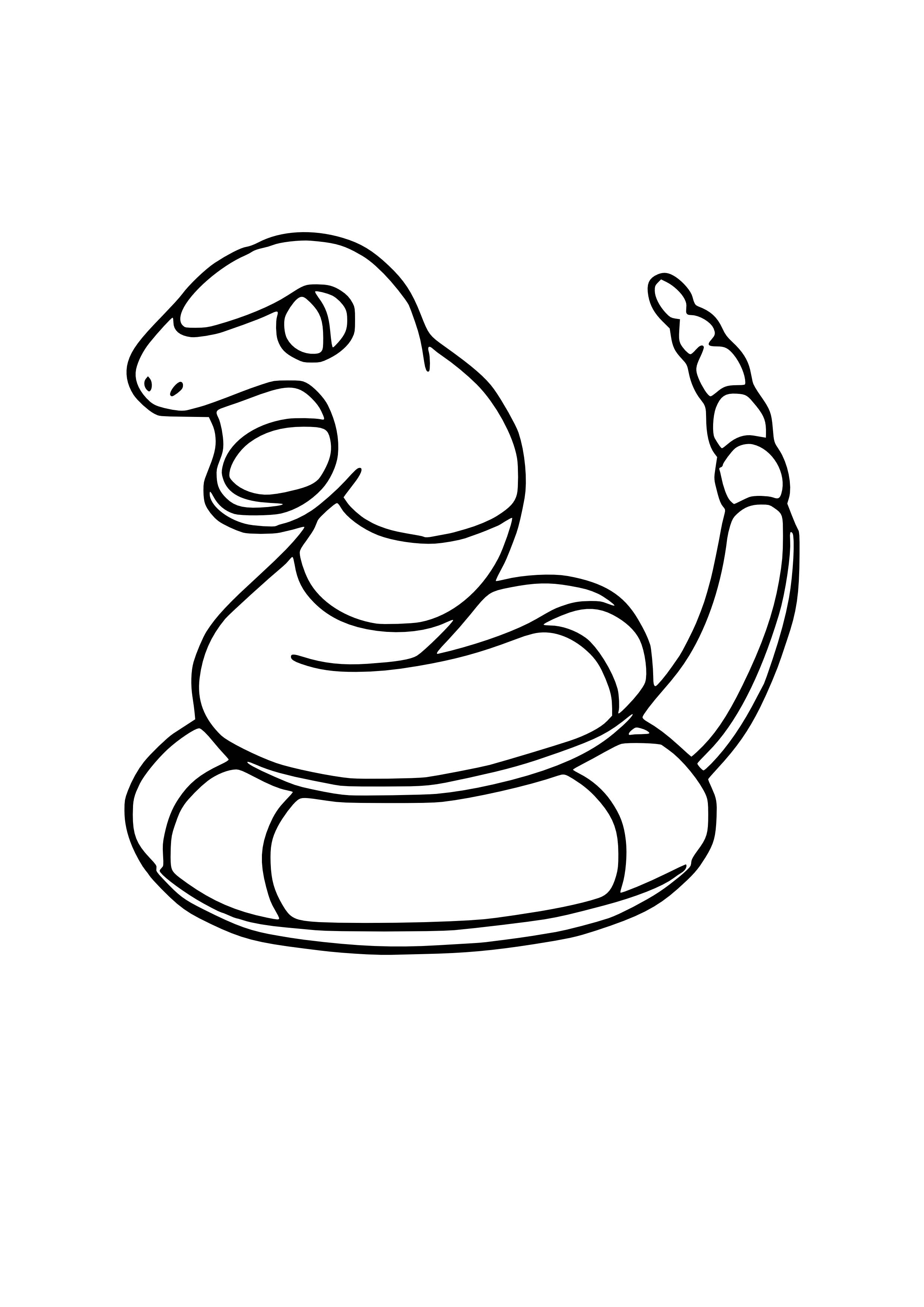 Página para colorear Ekans (A4) para imprimir