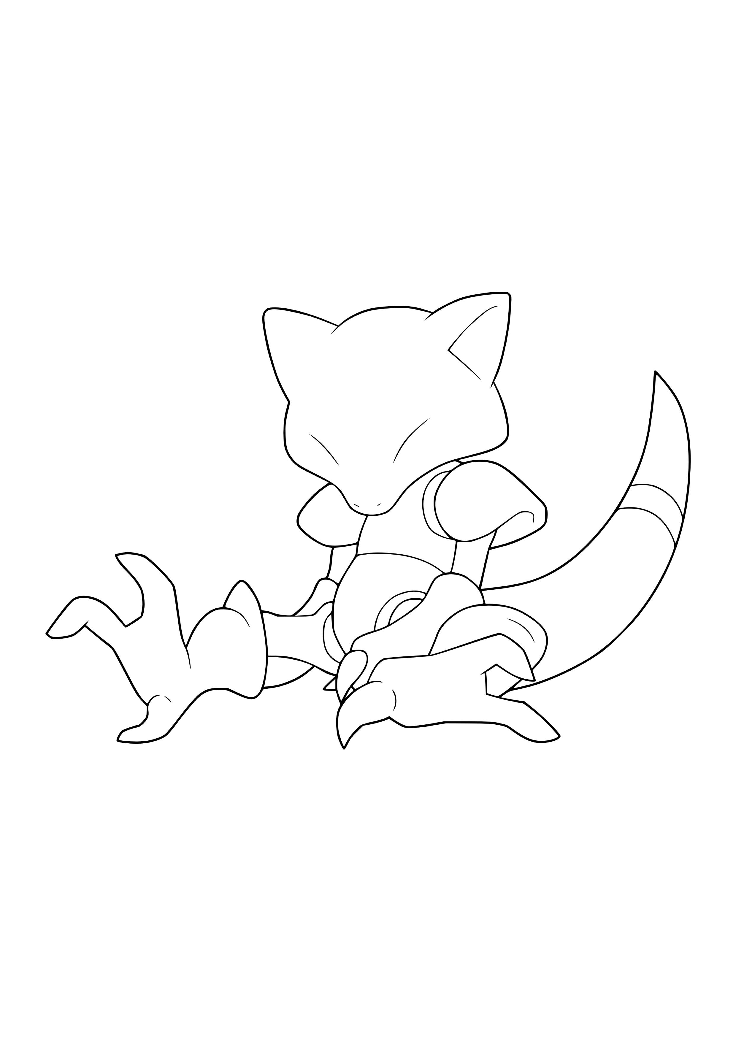 Coloriage Abra (A4) à imprimer