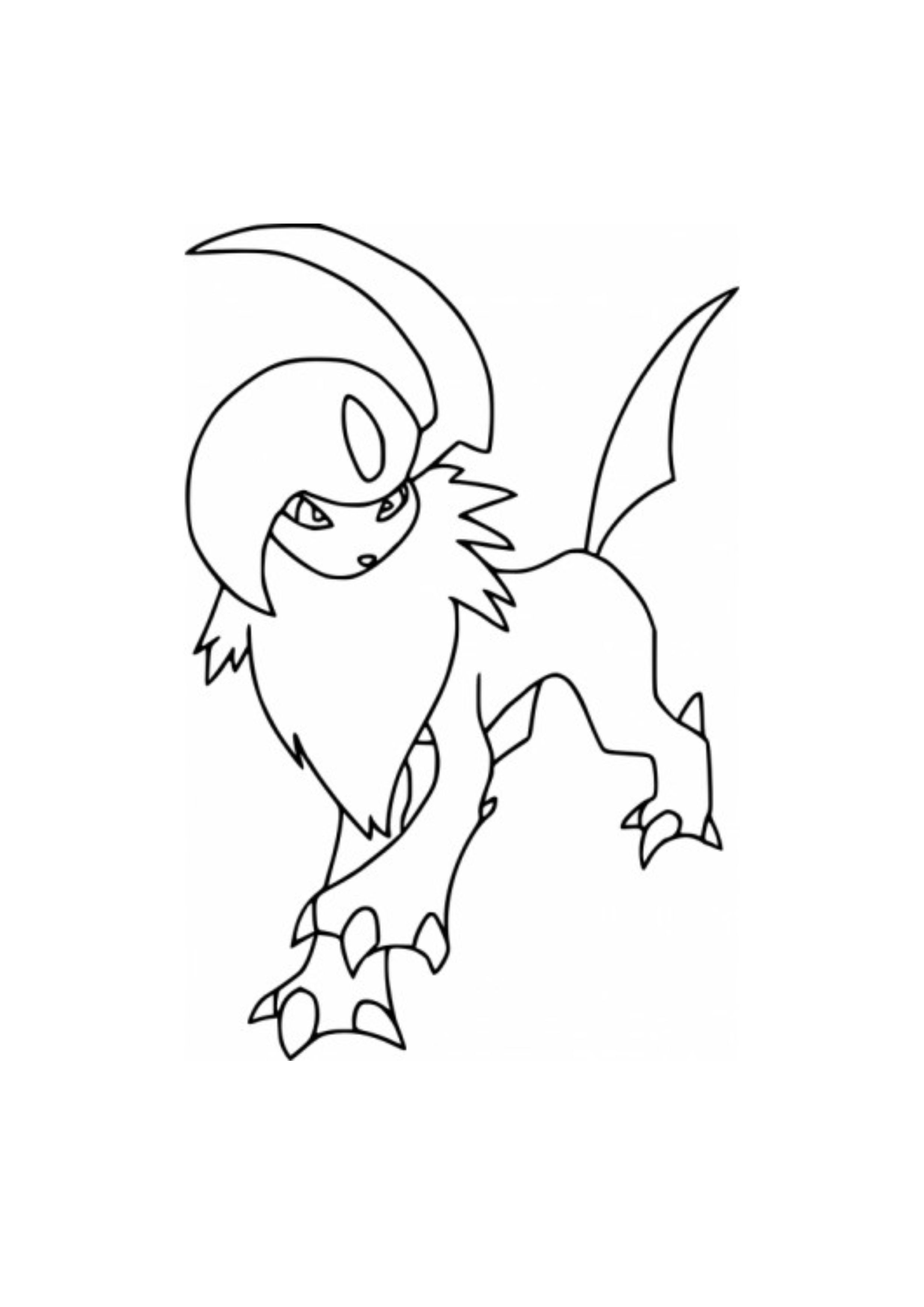 Página para colorear Absol (A4) para imprimir