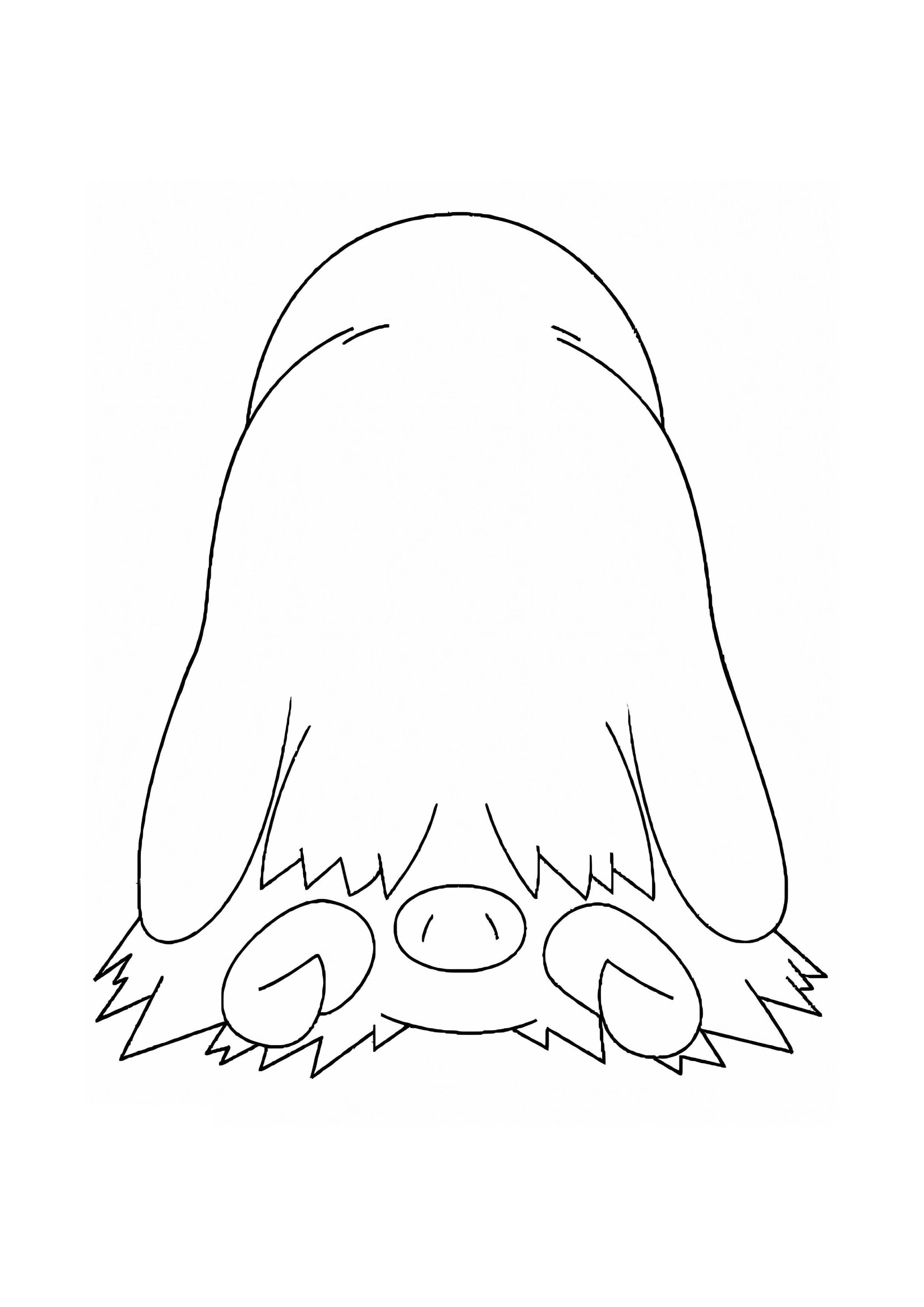 Piloswine coloring page (A4) to print
