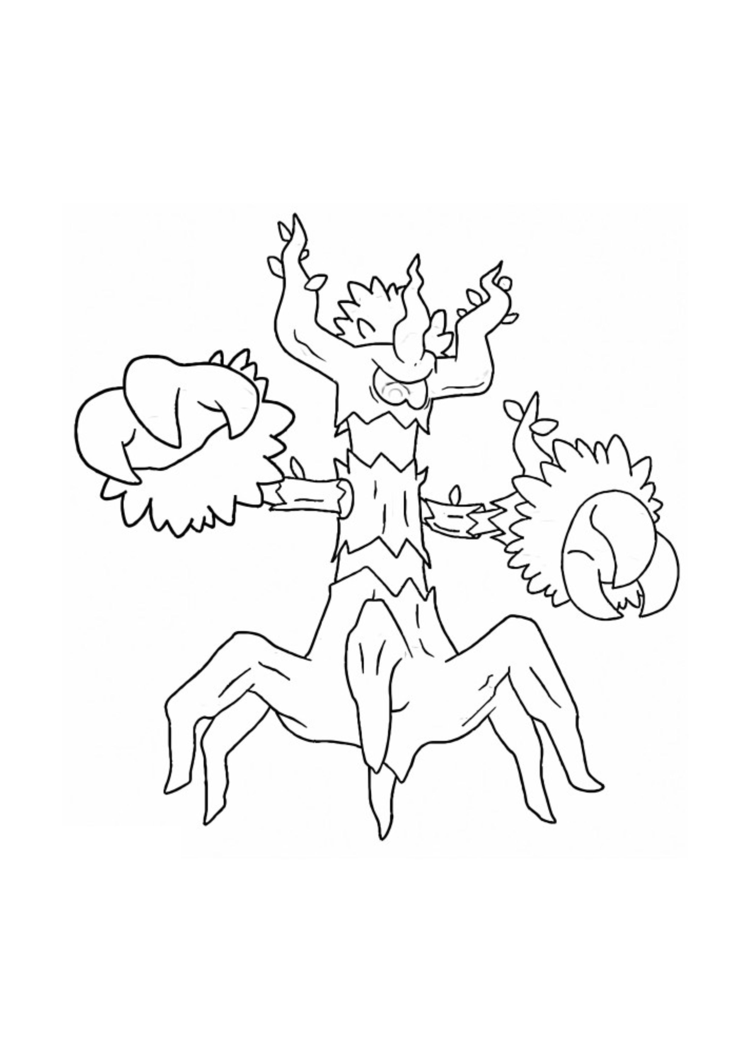 Trevenant coloring page (A4) to print