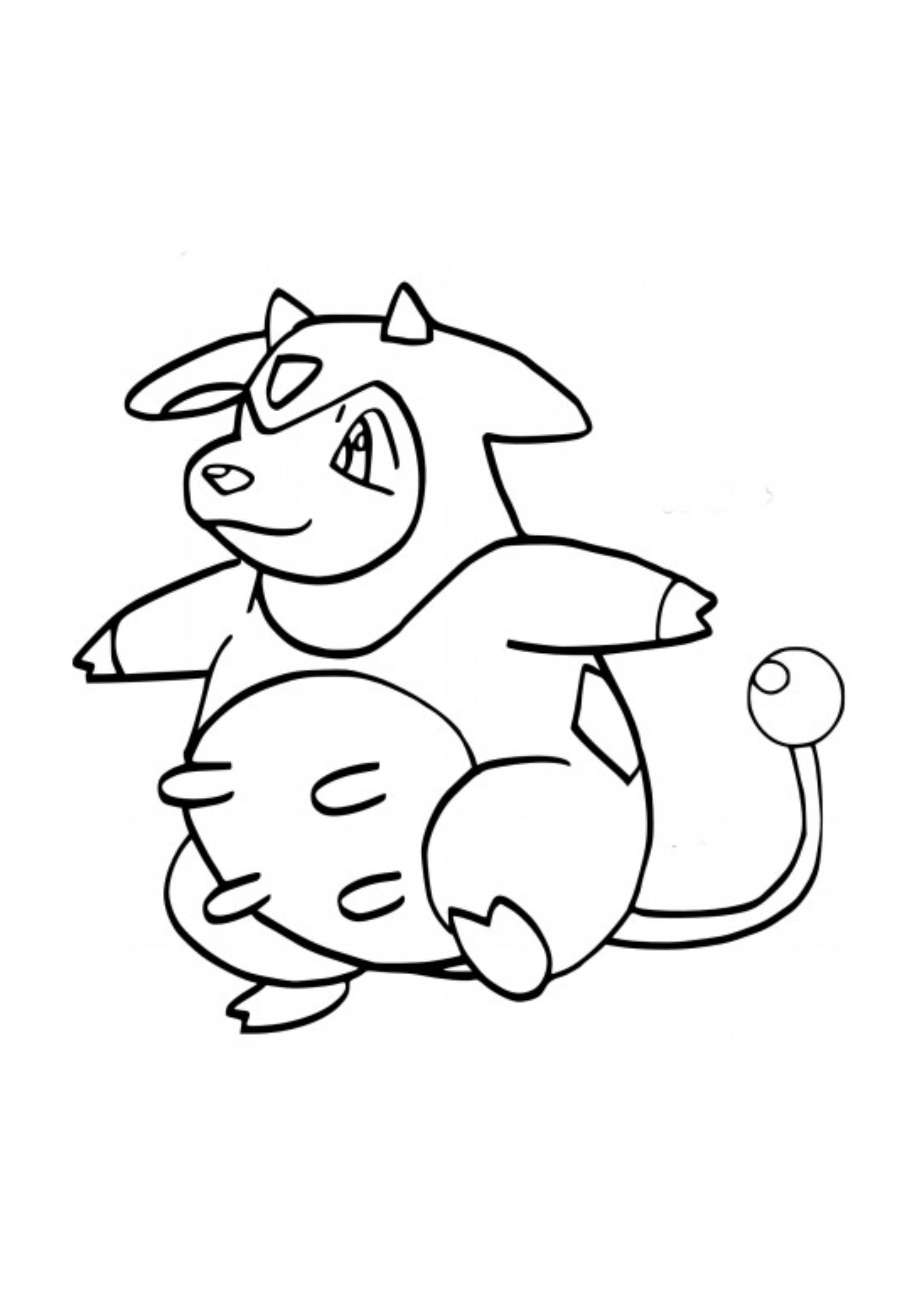 Página para colorear Miltank (A4) para imprimir