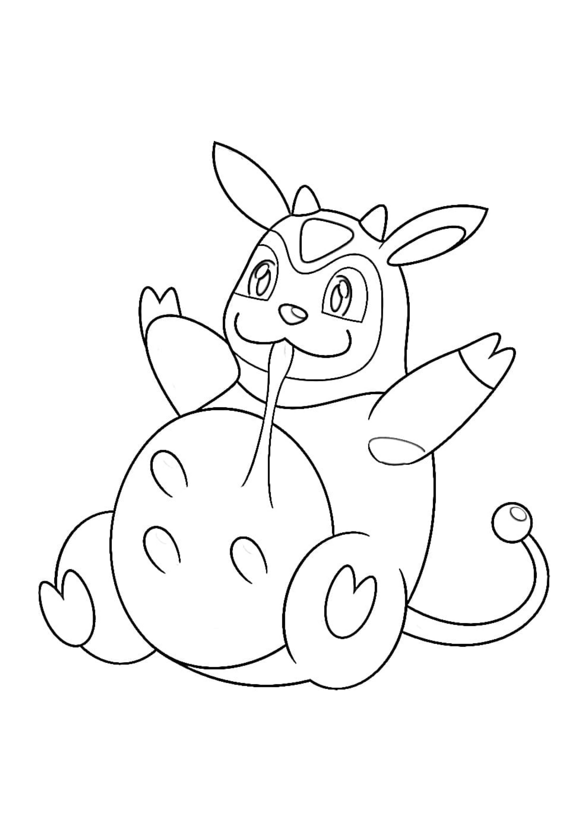 Página para colorear Miltank (A4) para imprimir