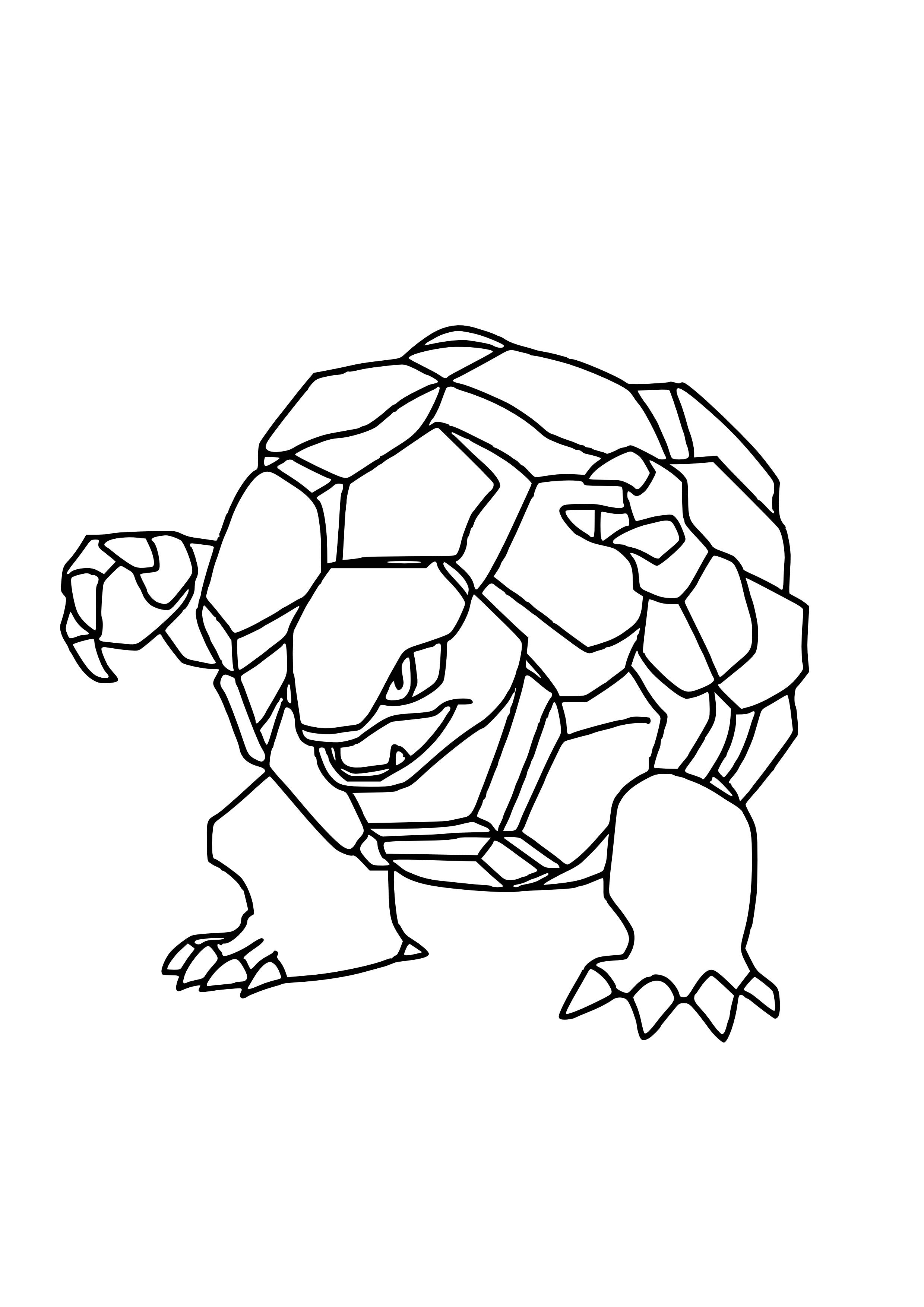 Página para colorear Golem (A4) para imprimir