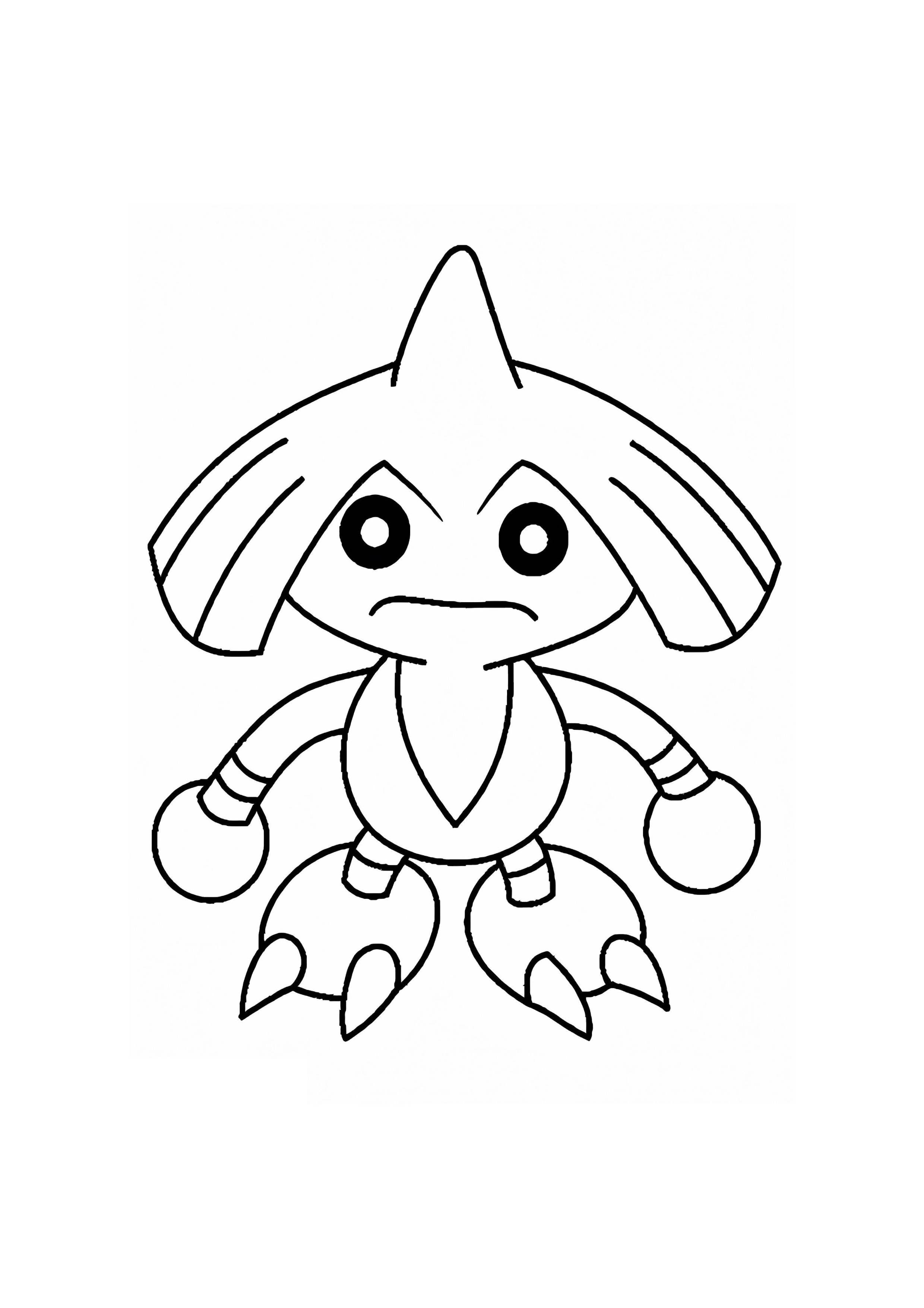 Hitmontop coloring page (A4) to print
