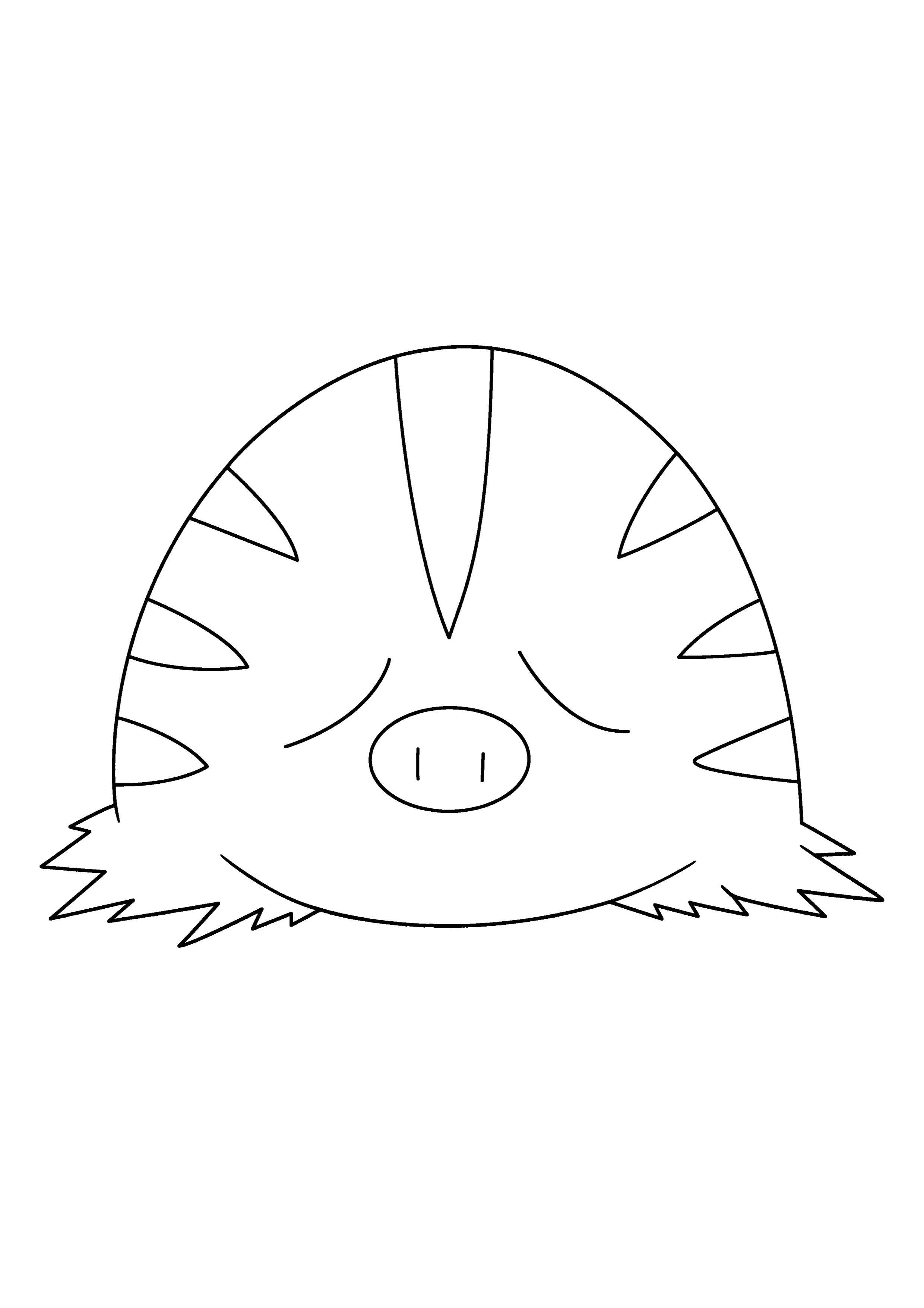 Swinub coloring page (A4) to print
