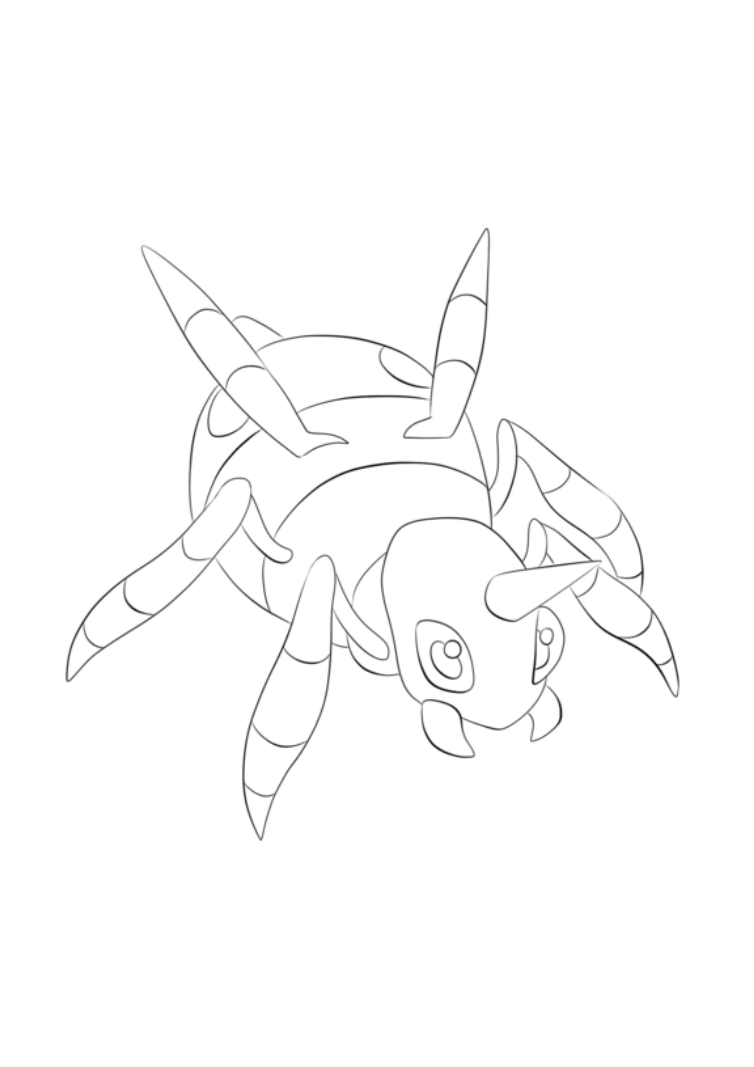 Ariados coloring page (A4) to print