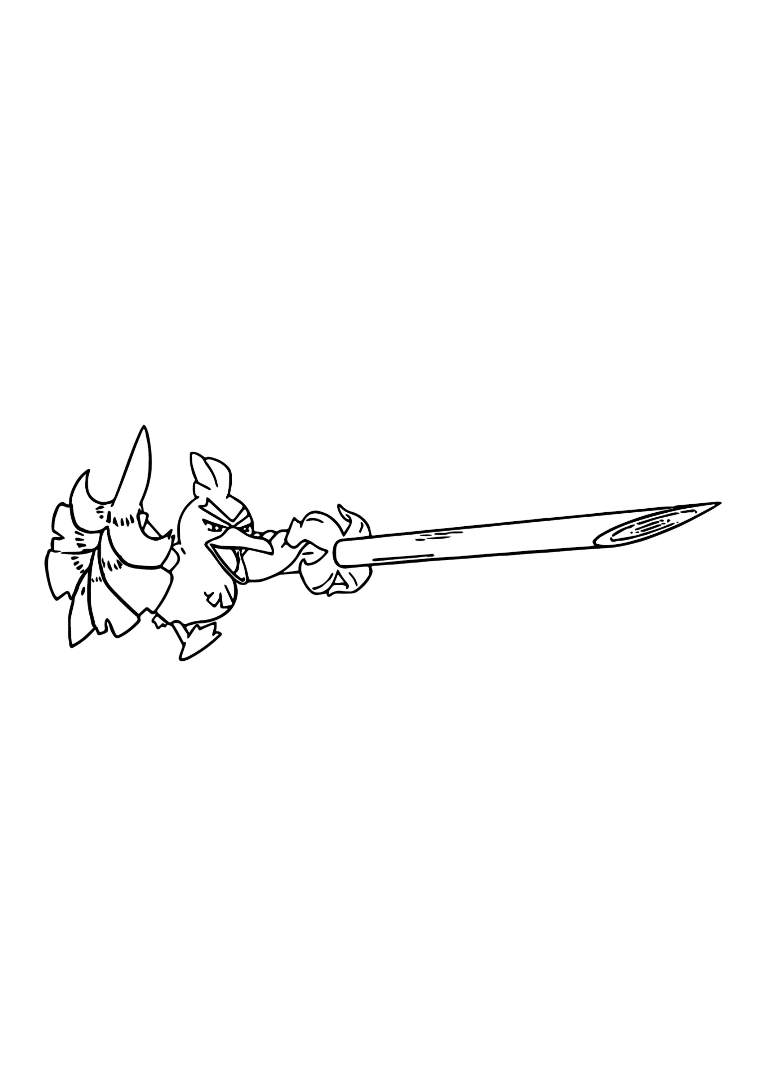 Sirfetch'd coloring page (A4) to print