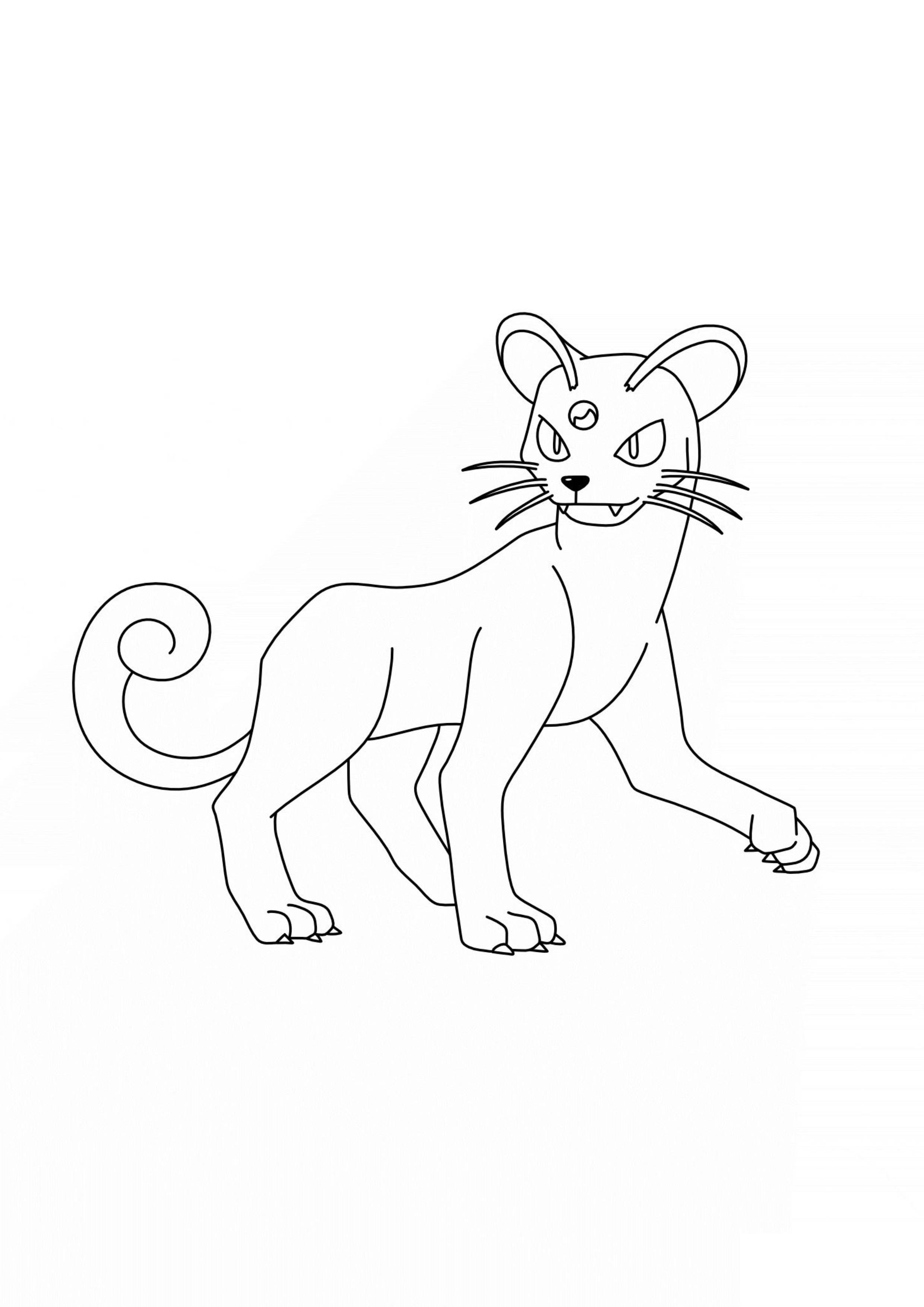 Página para colorear Persian (A4) para imprimir