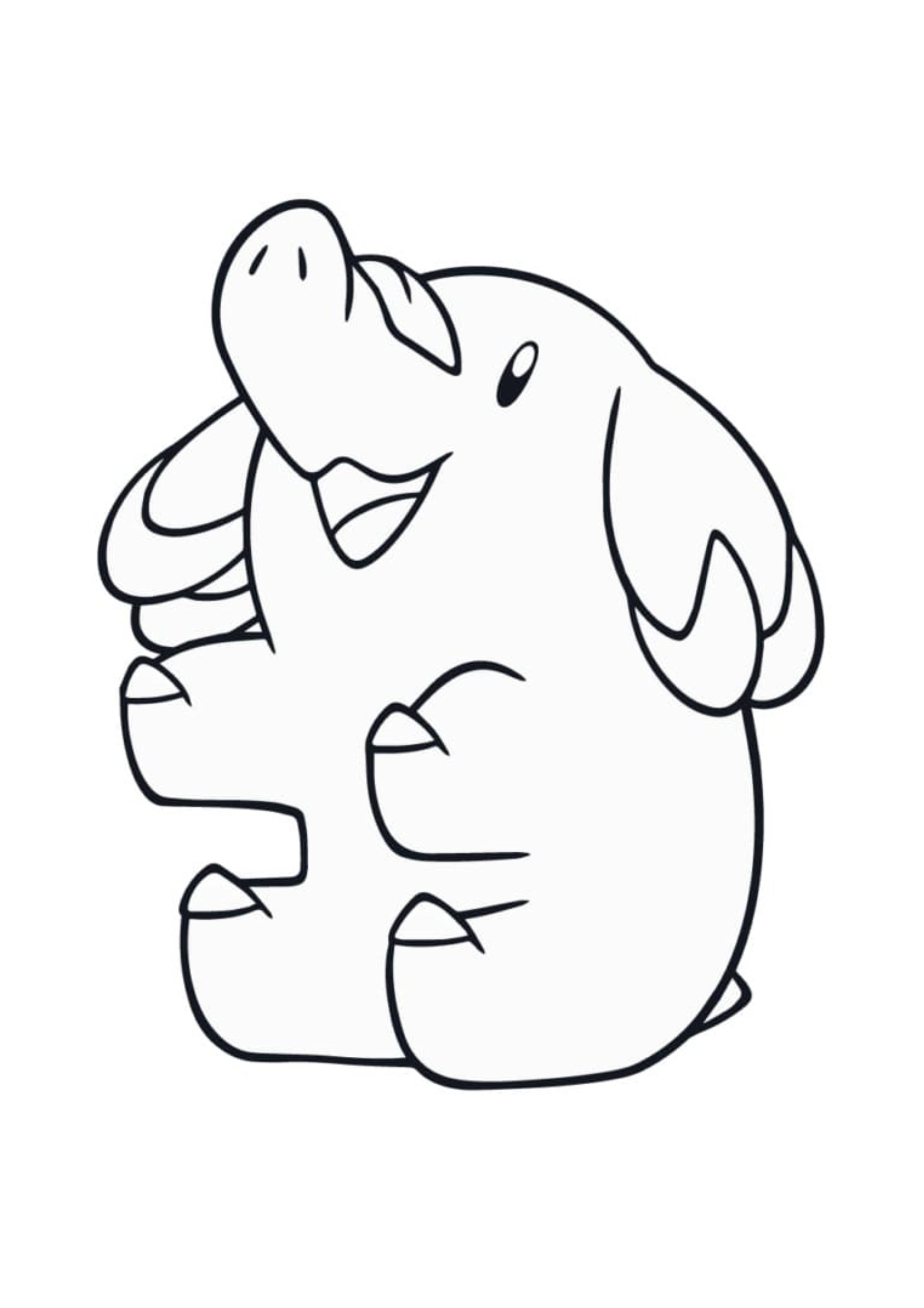 Página para colorear Phanpy (A4) para imprimir