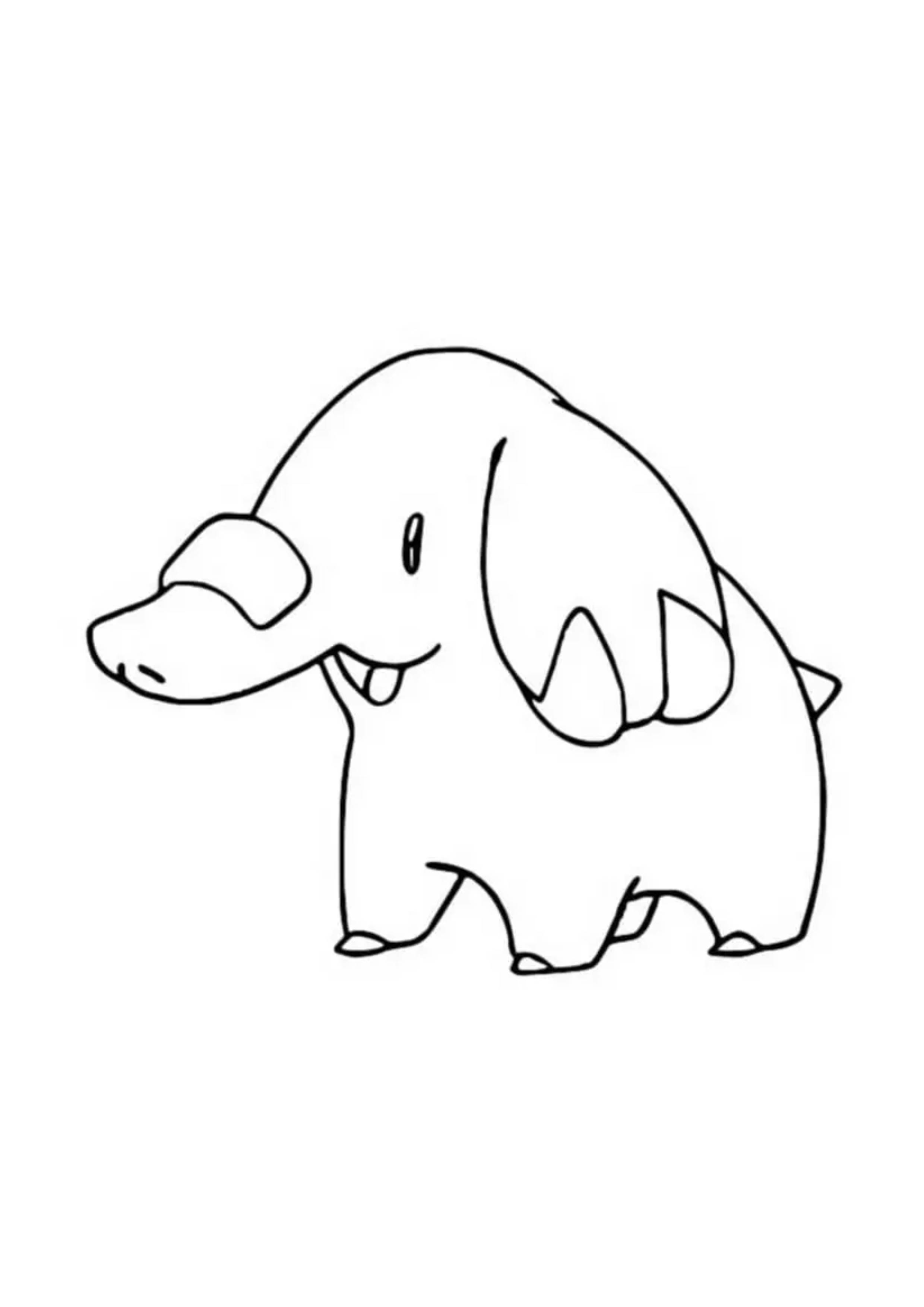 Página para colorear Phanpy (A4) para imprimir