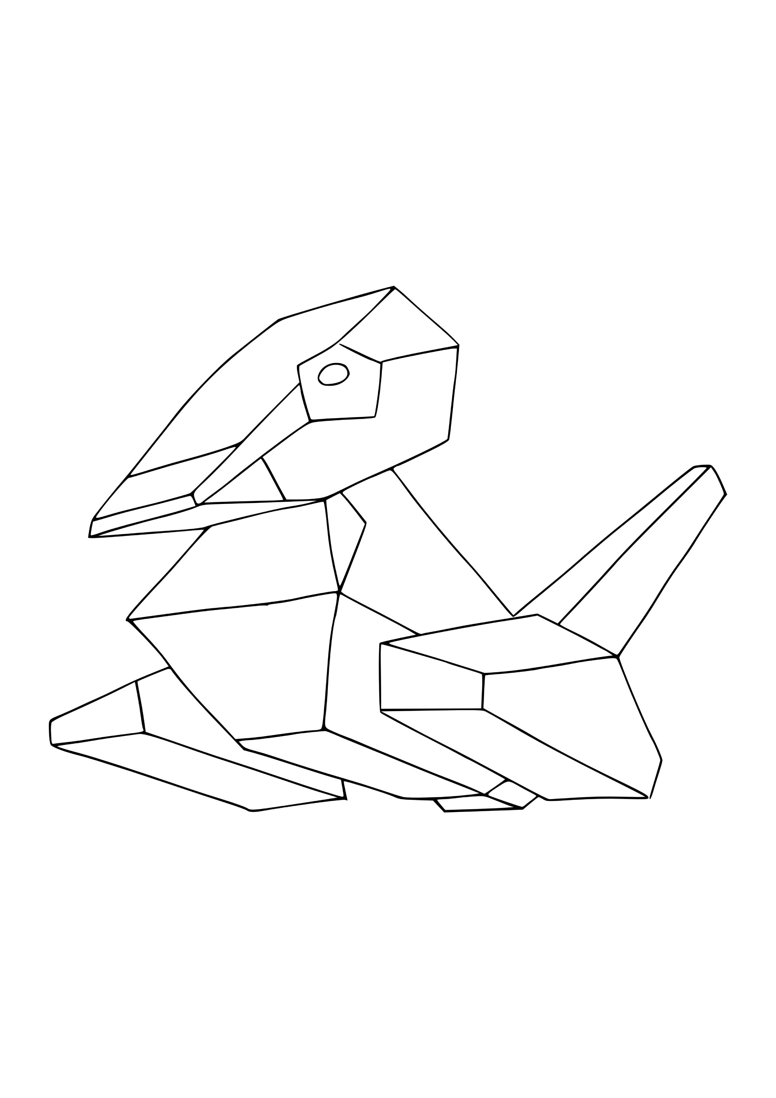 Coloriage Porygon (A4) à imprimer