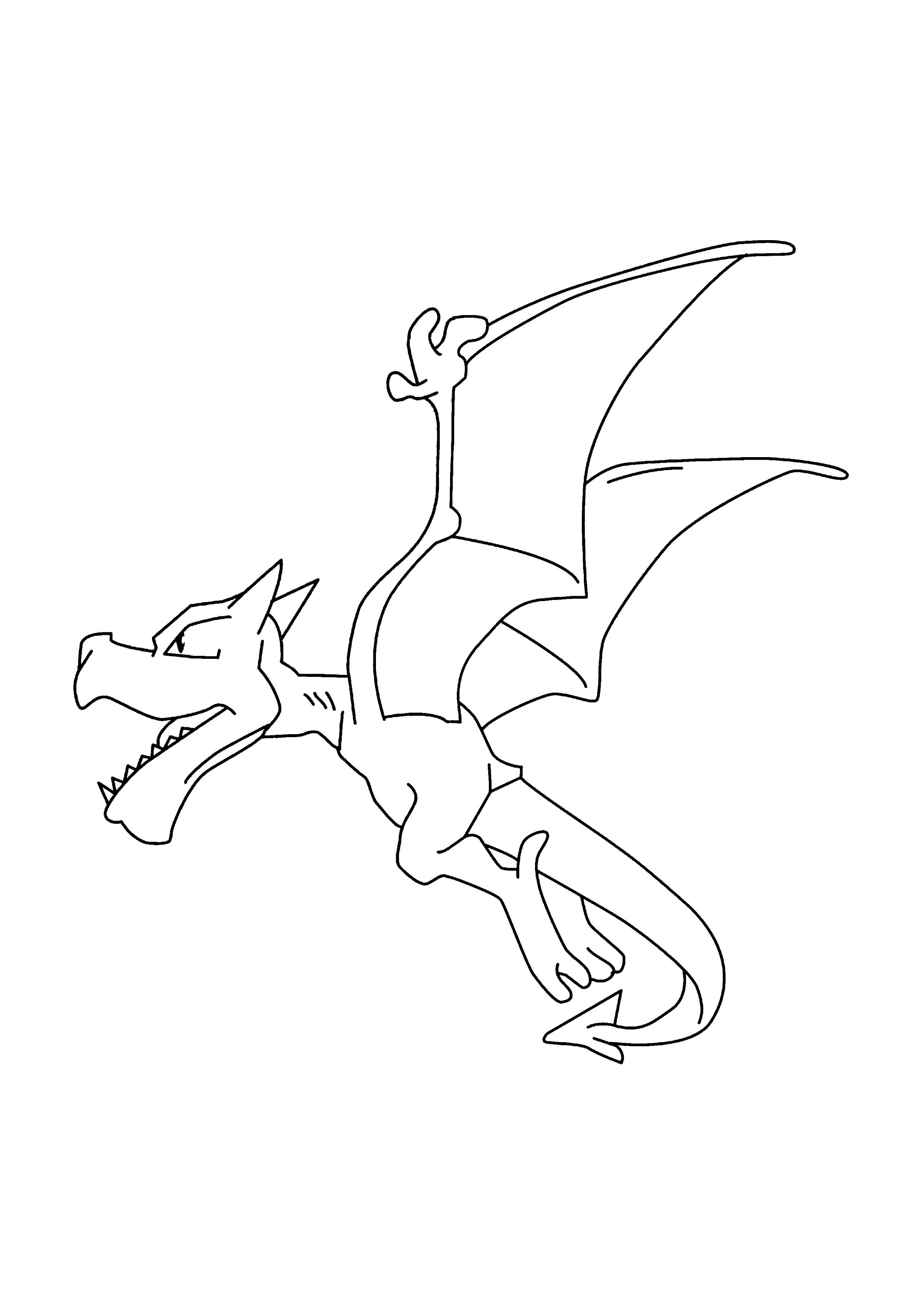 Coloriage Ptéra (A4) à imprimer