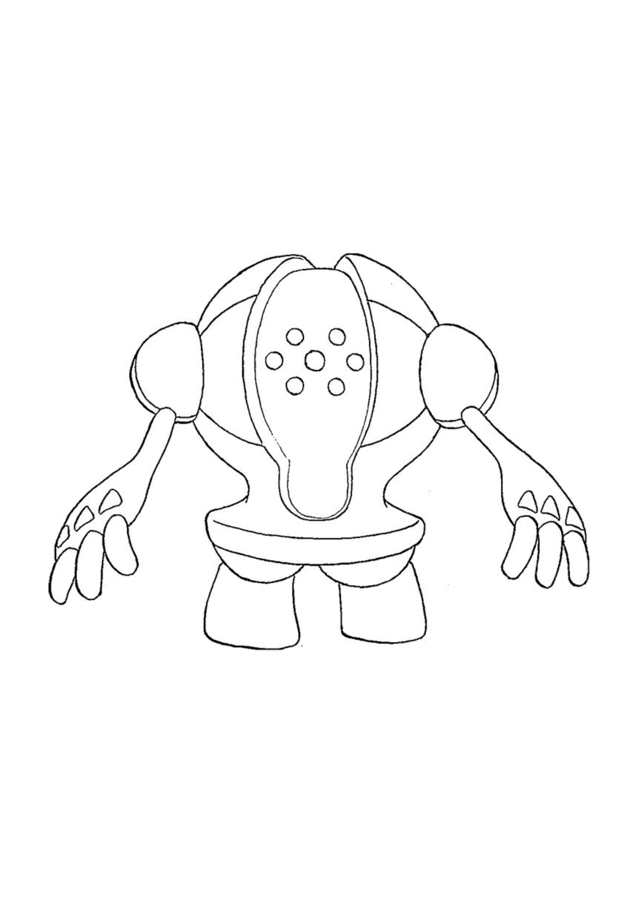 Registeel coloring page (A4) to print