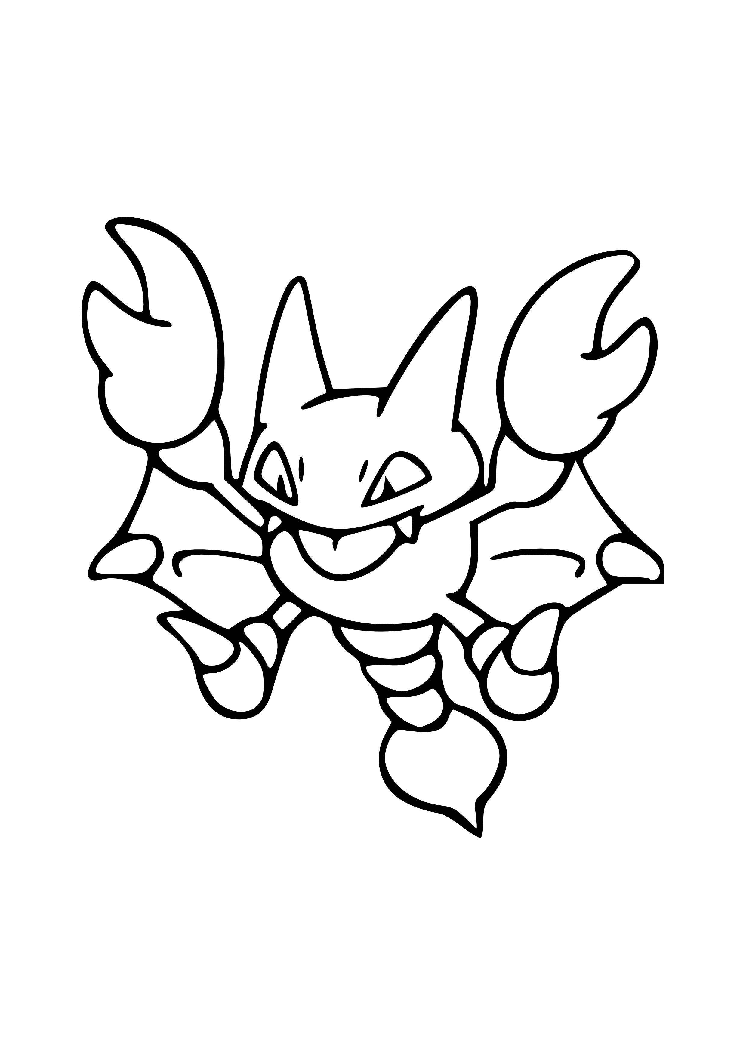Página para colorear Gligar (A4) para imprimir