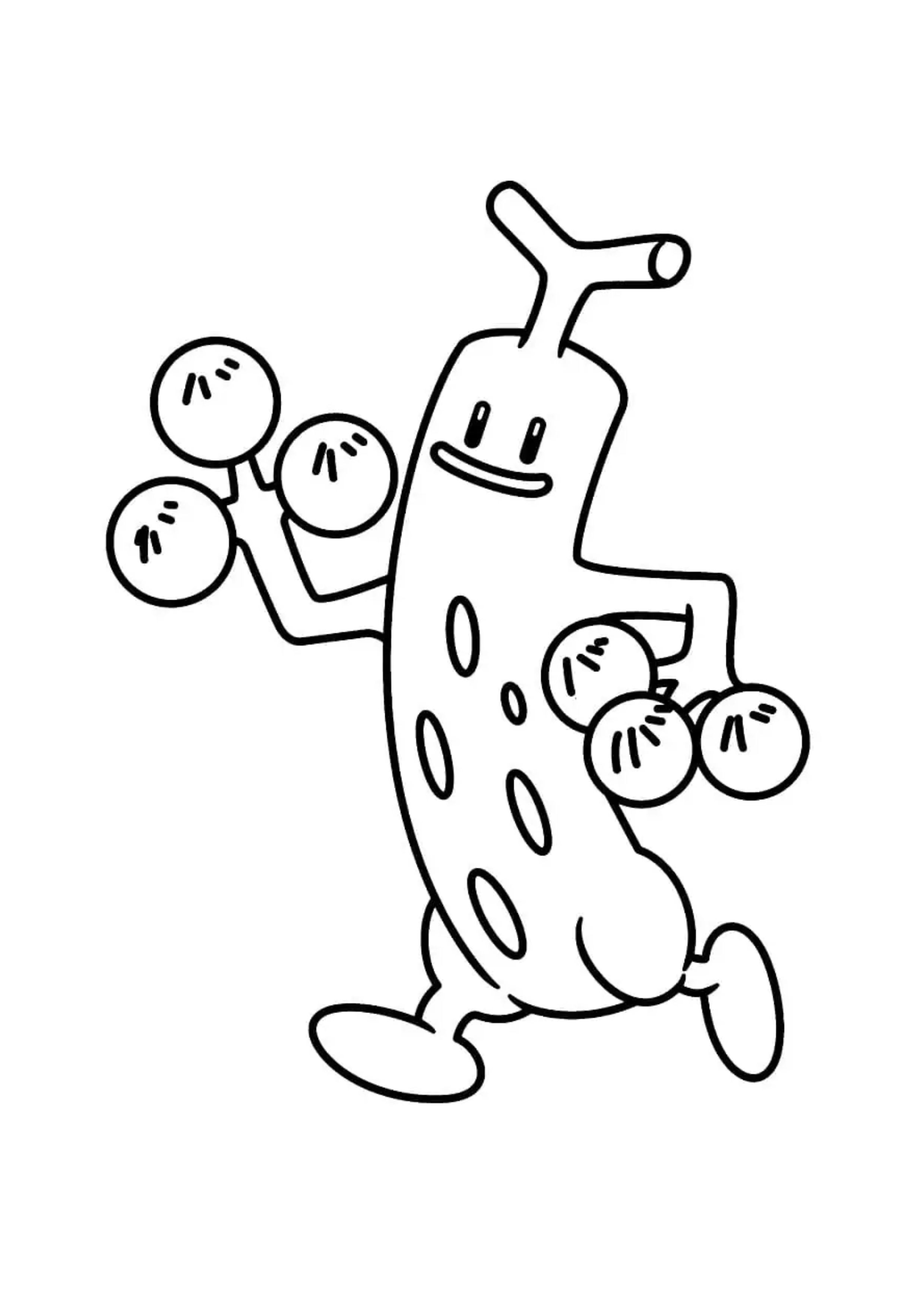 Página para colorear Sudowoodo (A4) para imprimir