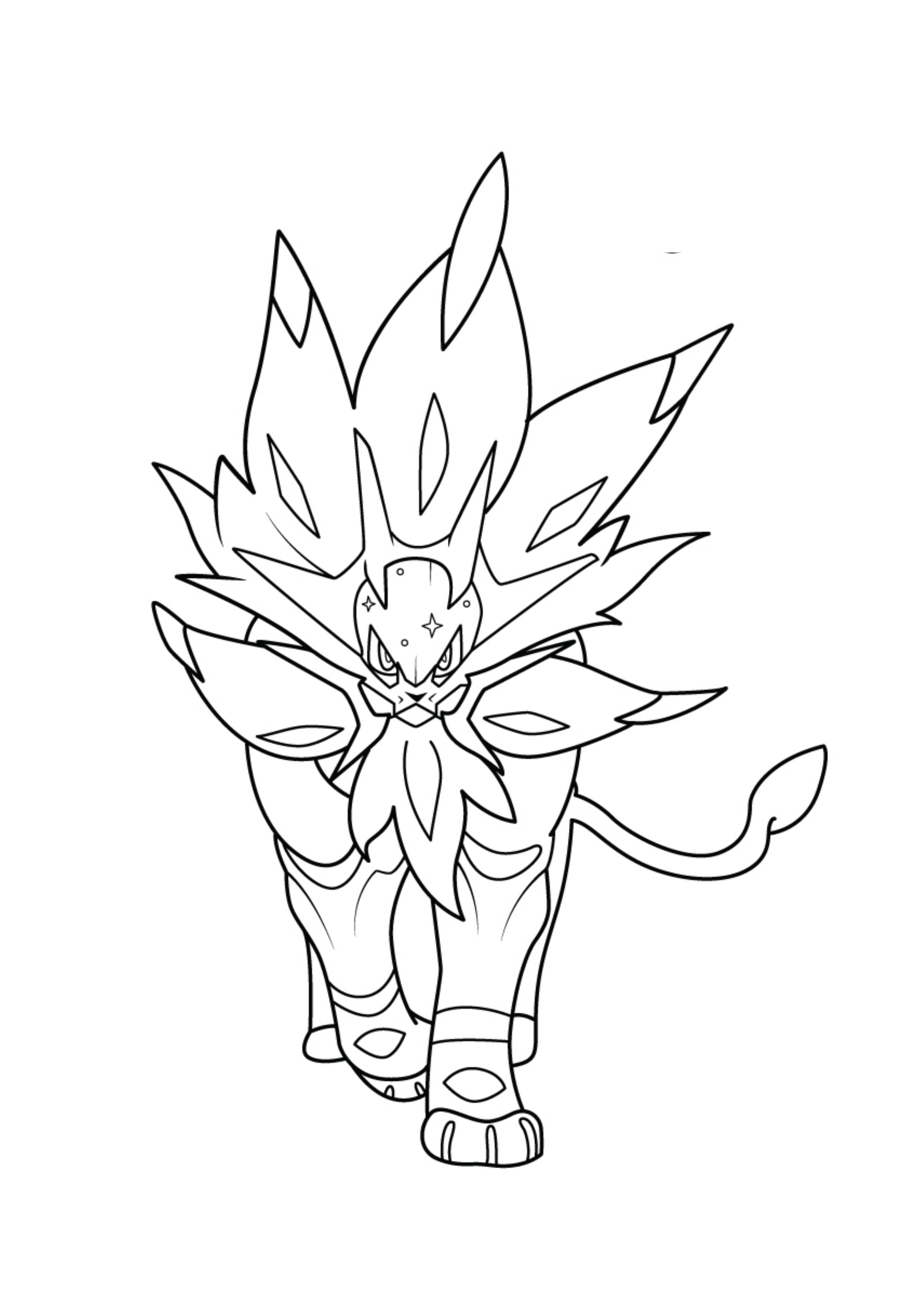 Coloriage Solgaleo (A4) à imprimer