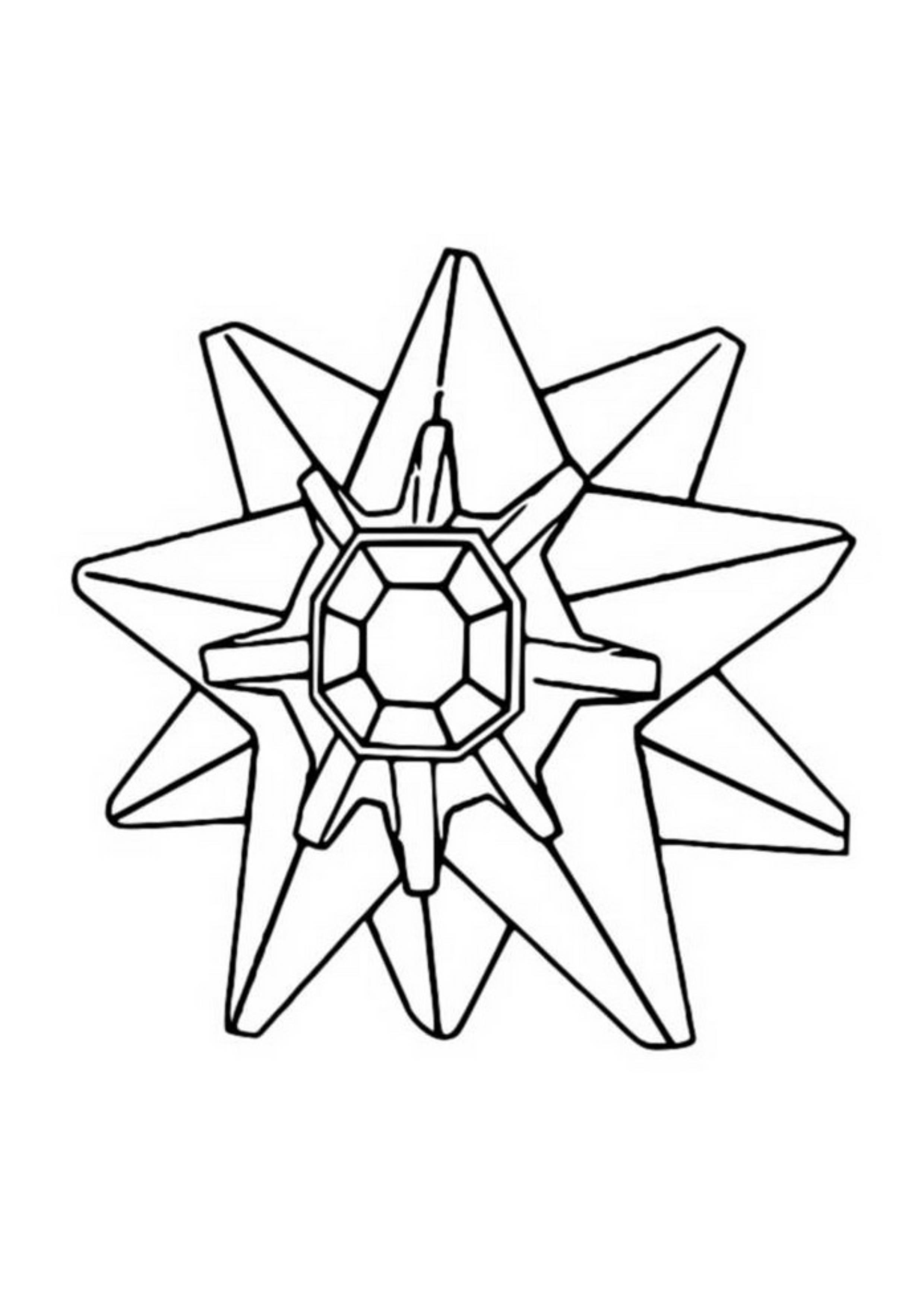 Starmie coloring page (A4) to print