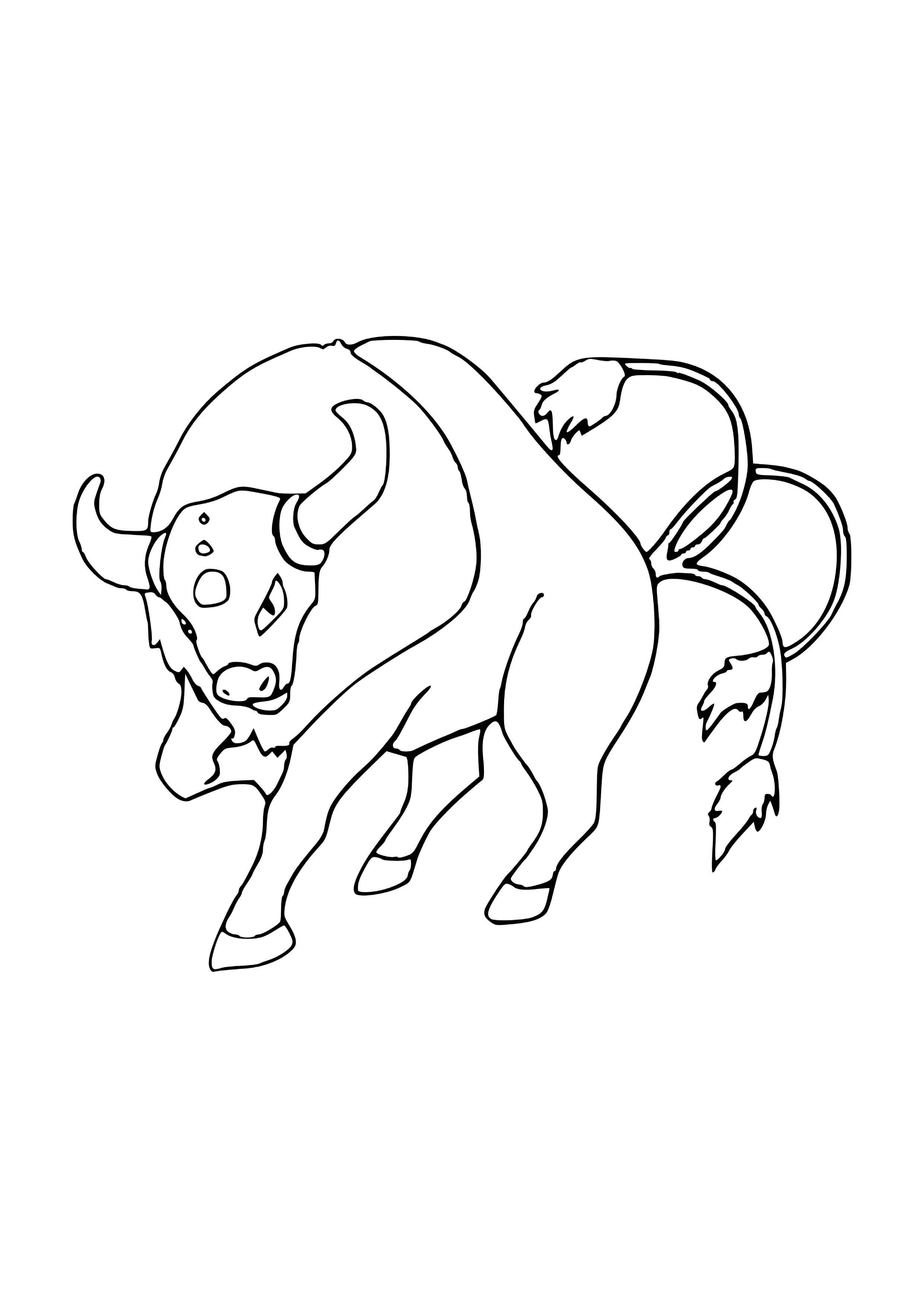 Página para colorear Tauros (A4) para imprimir