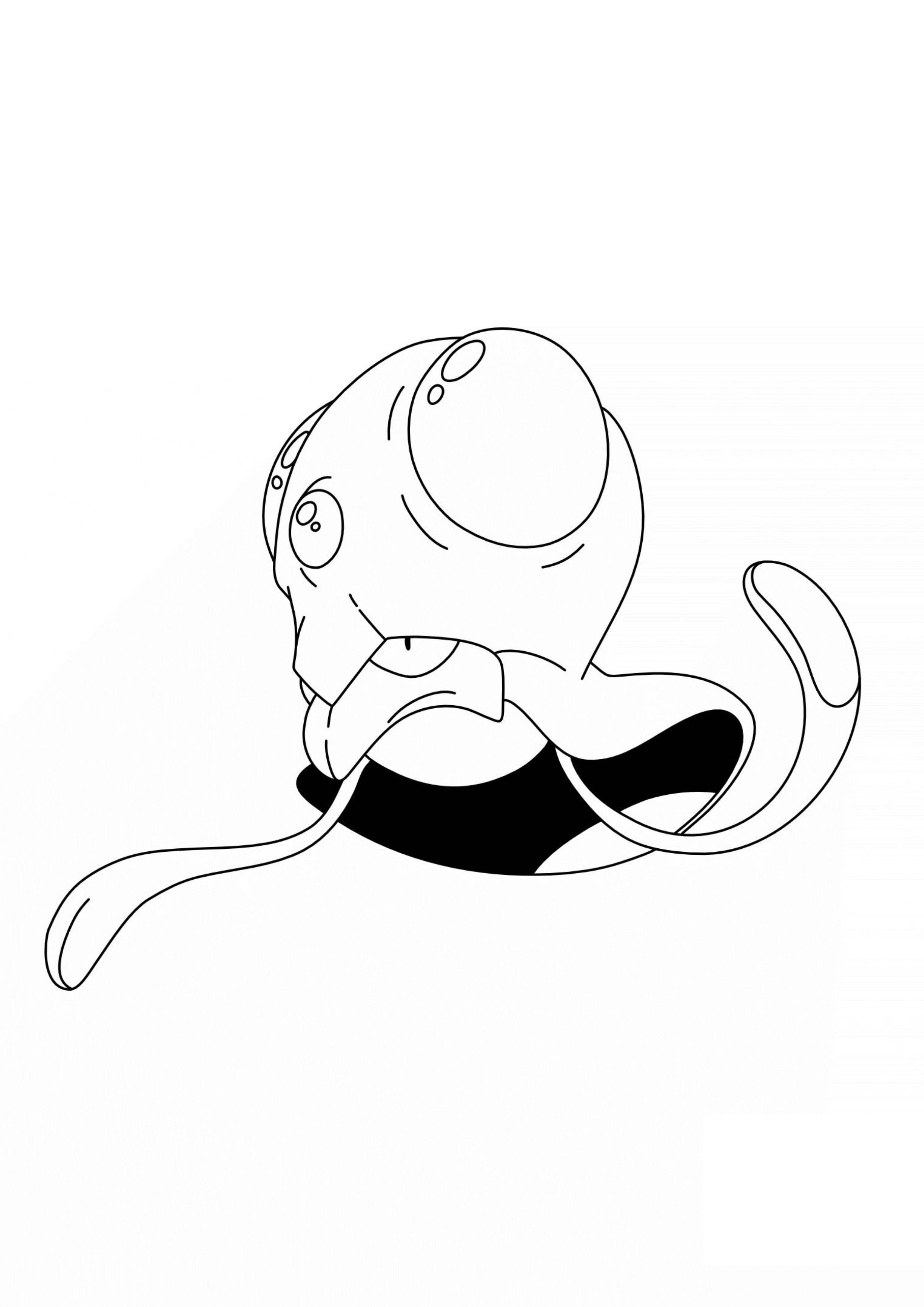 Página para colorear Tentacool (A4) para imprimir