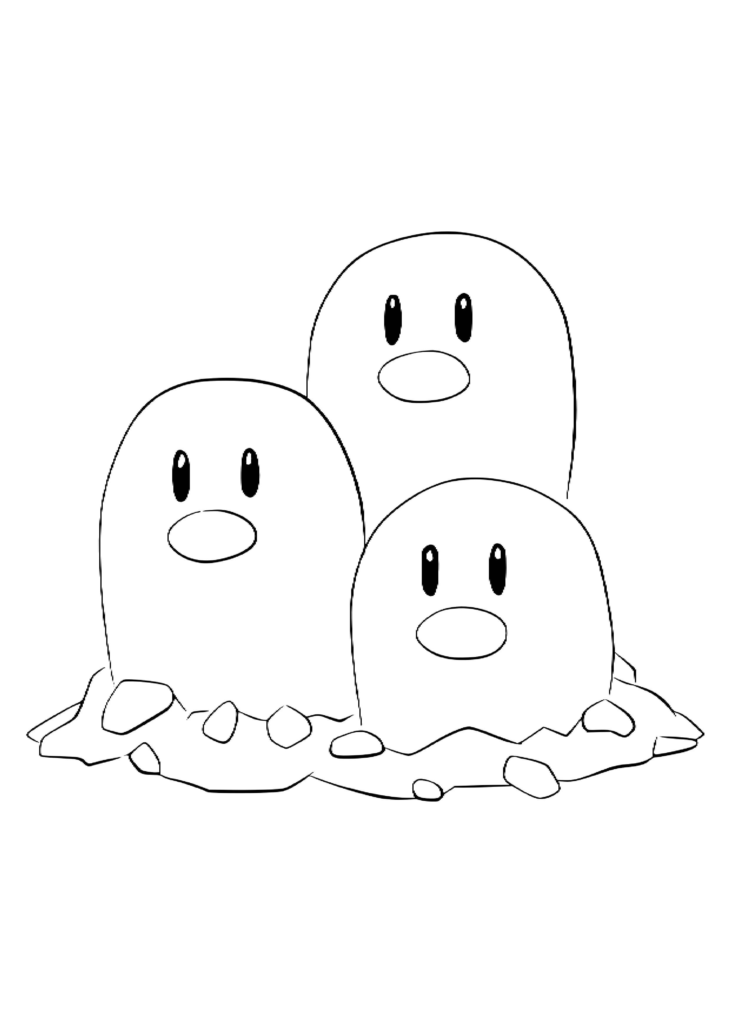 Coloriage Triopikeur (A4) à imprimer