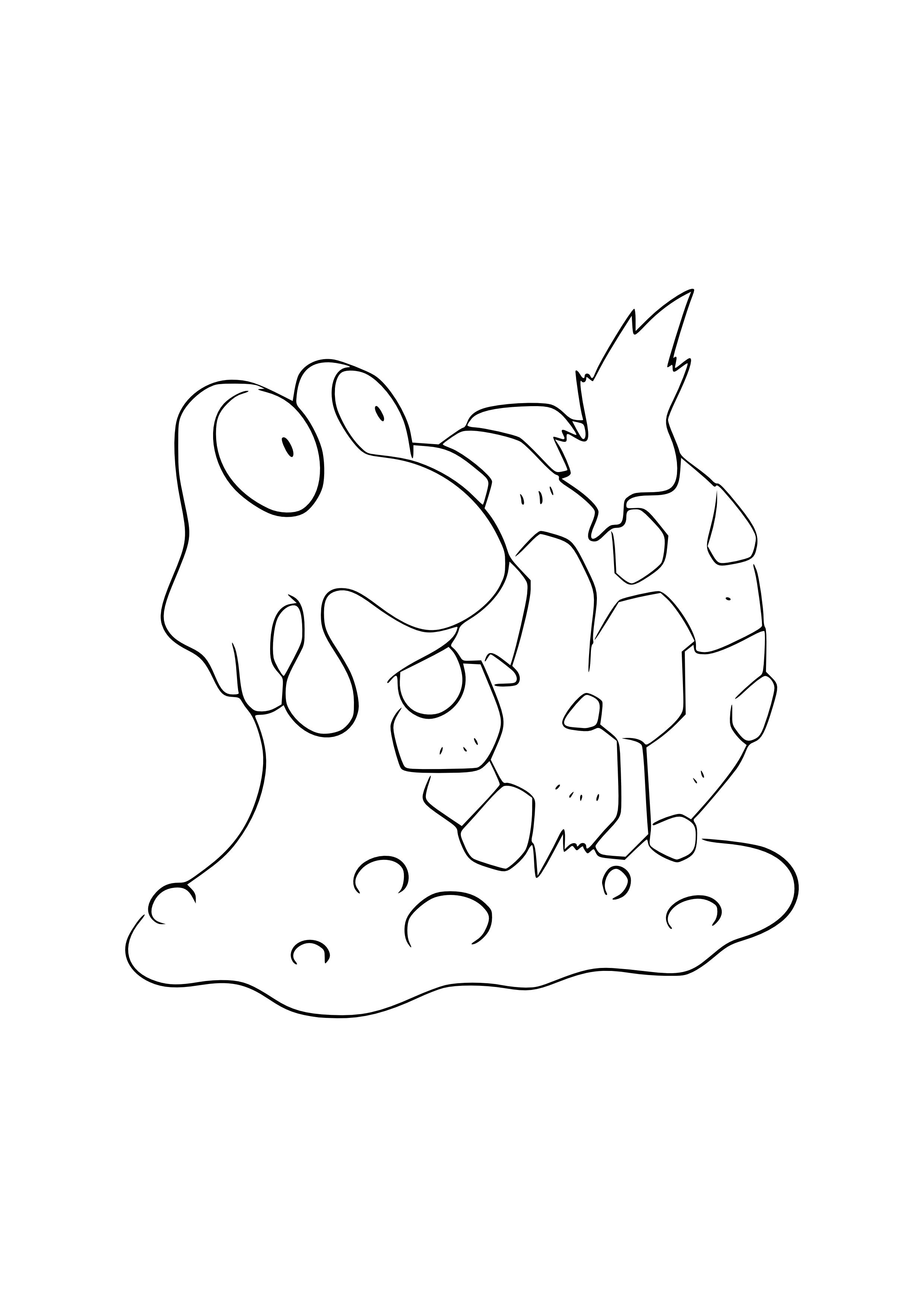 Coloriage Volcaropod (A4) à imprimer