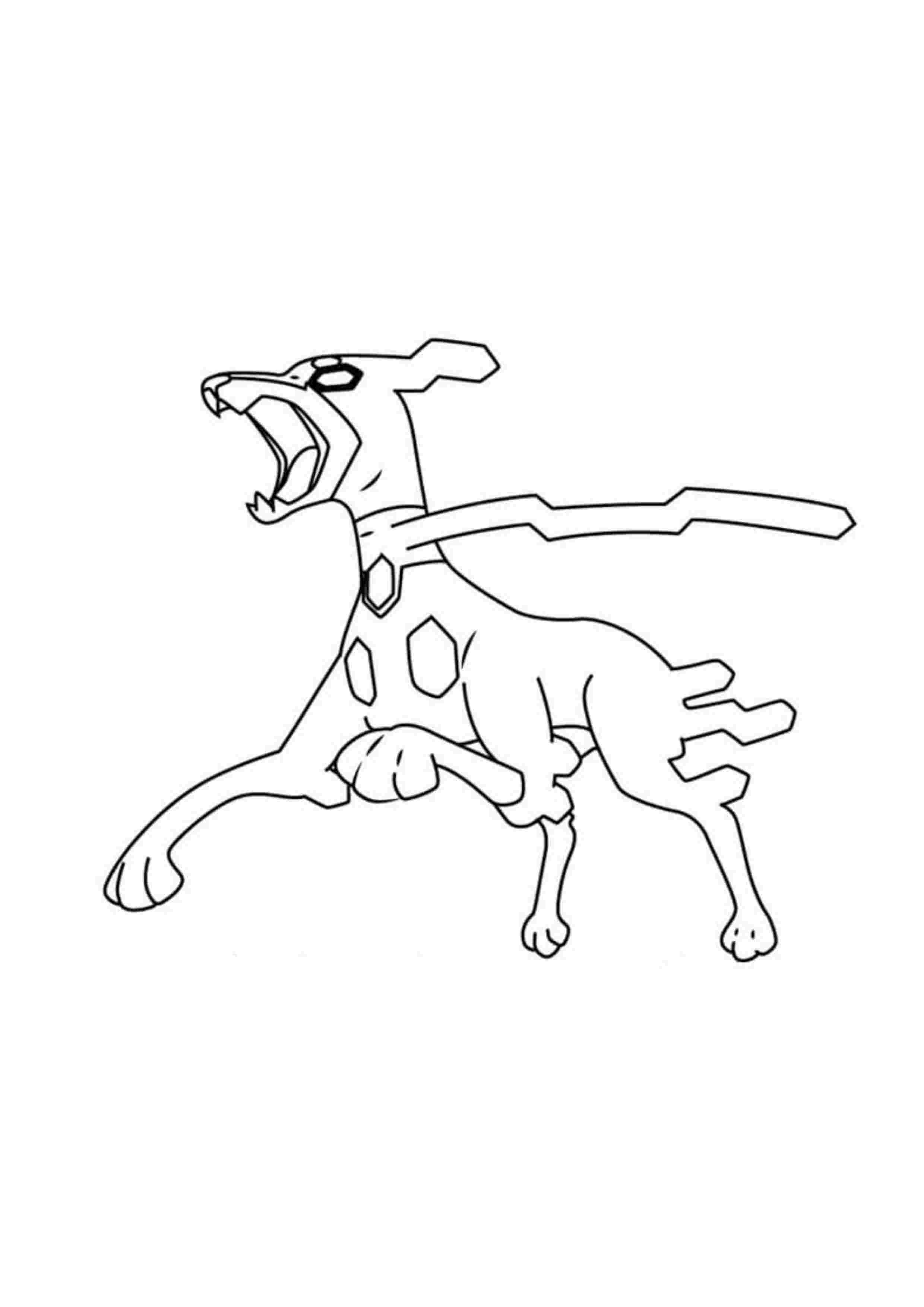 Zygarde coloring page (A4) to print