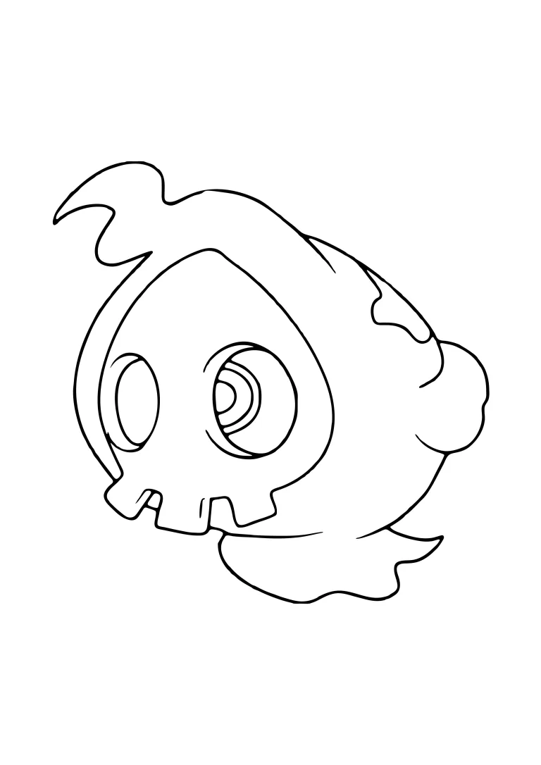Duskull coloring page (A4) to print
