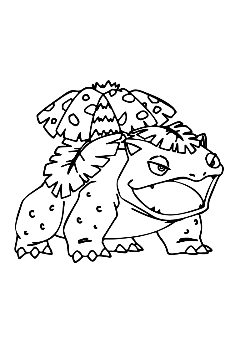 Venusaur coloring page (A4) to print