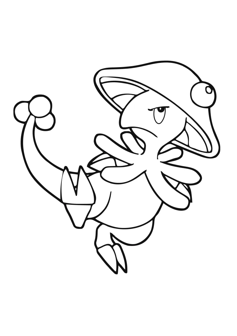 Página para colorear Breloom (A4) para imprimir