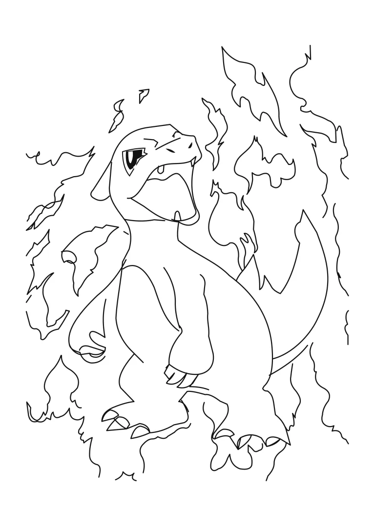 Página para colorear Charmeleon (A4) para imprimir