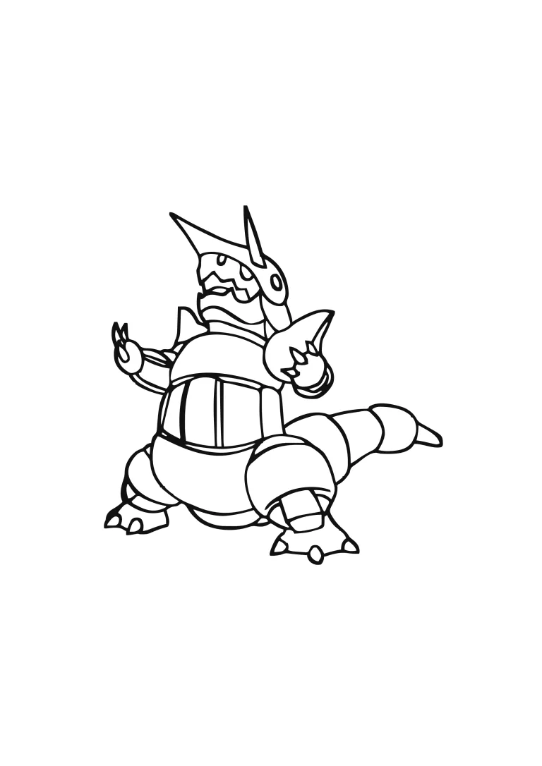 Página para colorear Aggron (A4) para imprimir